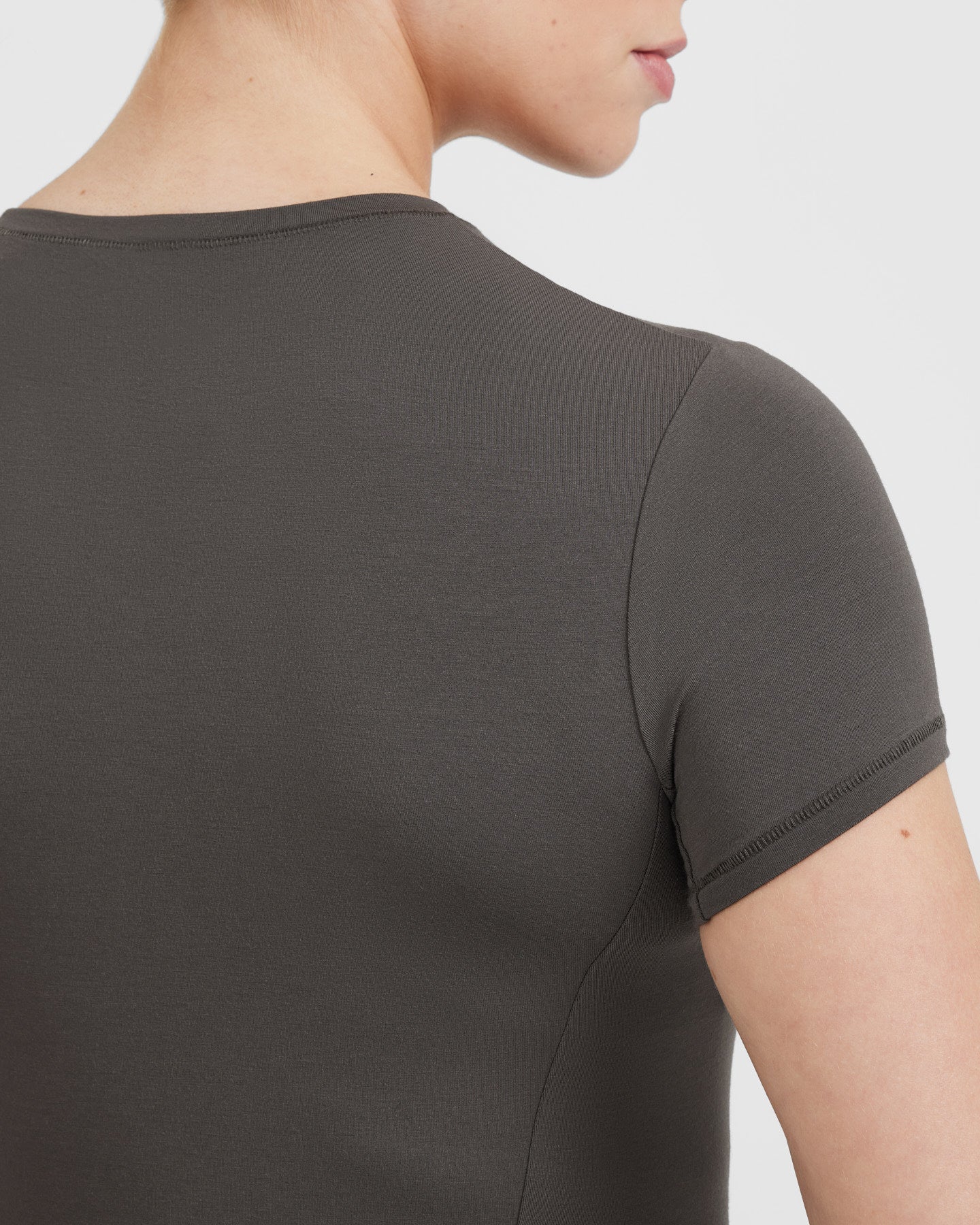 Mellow Soft Short Sleeve T-Shirt | Deep Taupe - Image 5