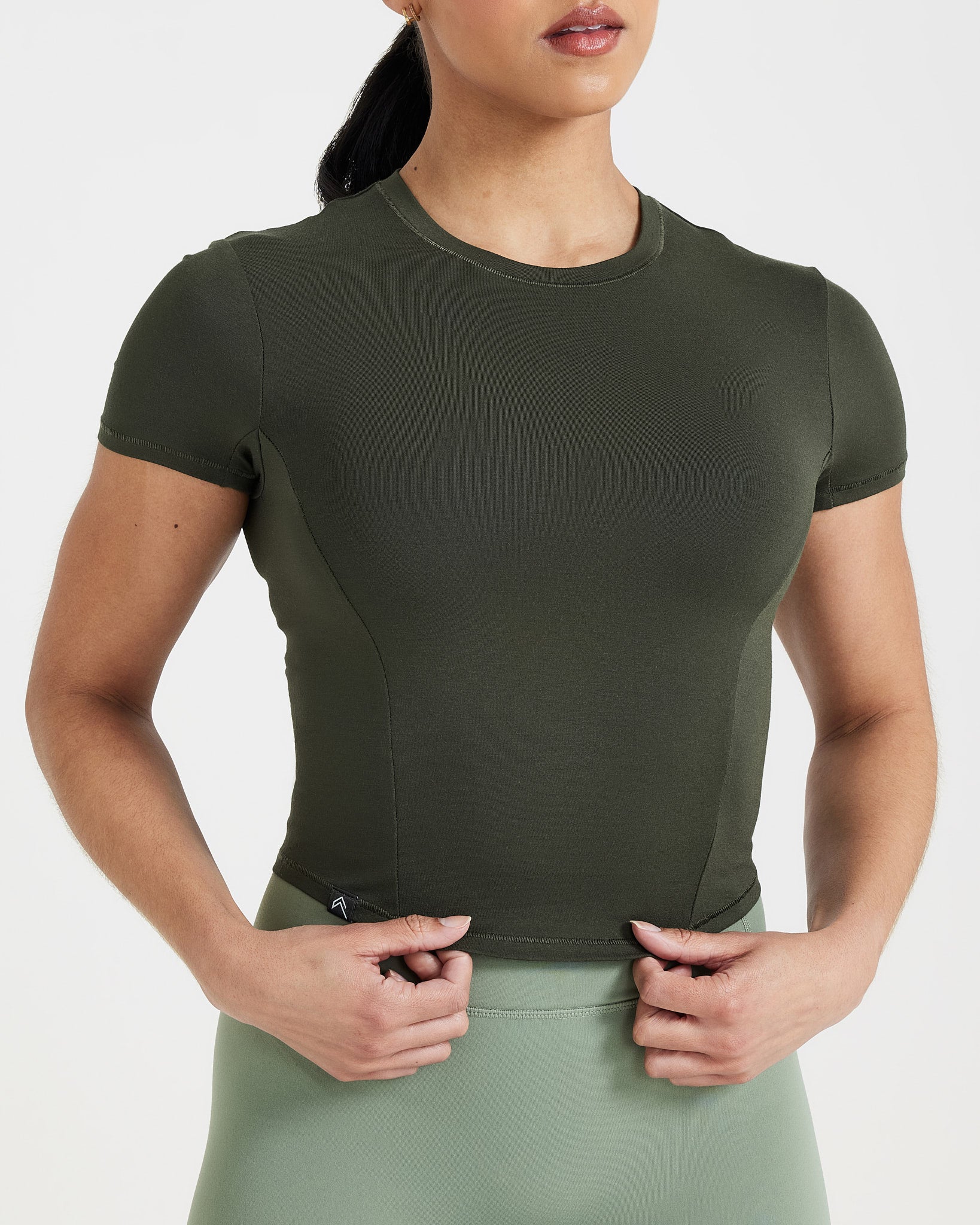 Mellow Soft Mid Short Sleeve T-Shirt | Khaki - Image 4