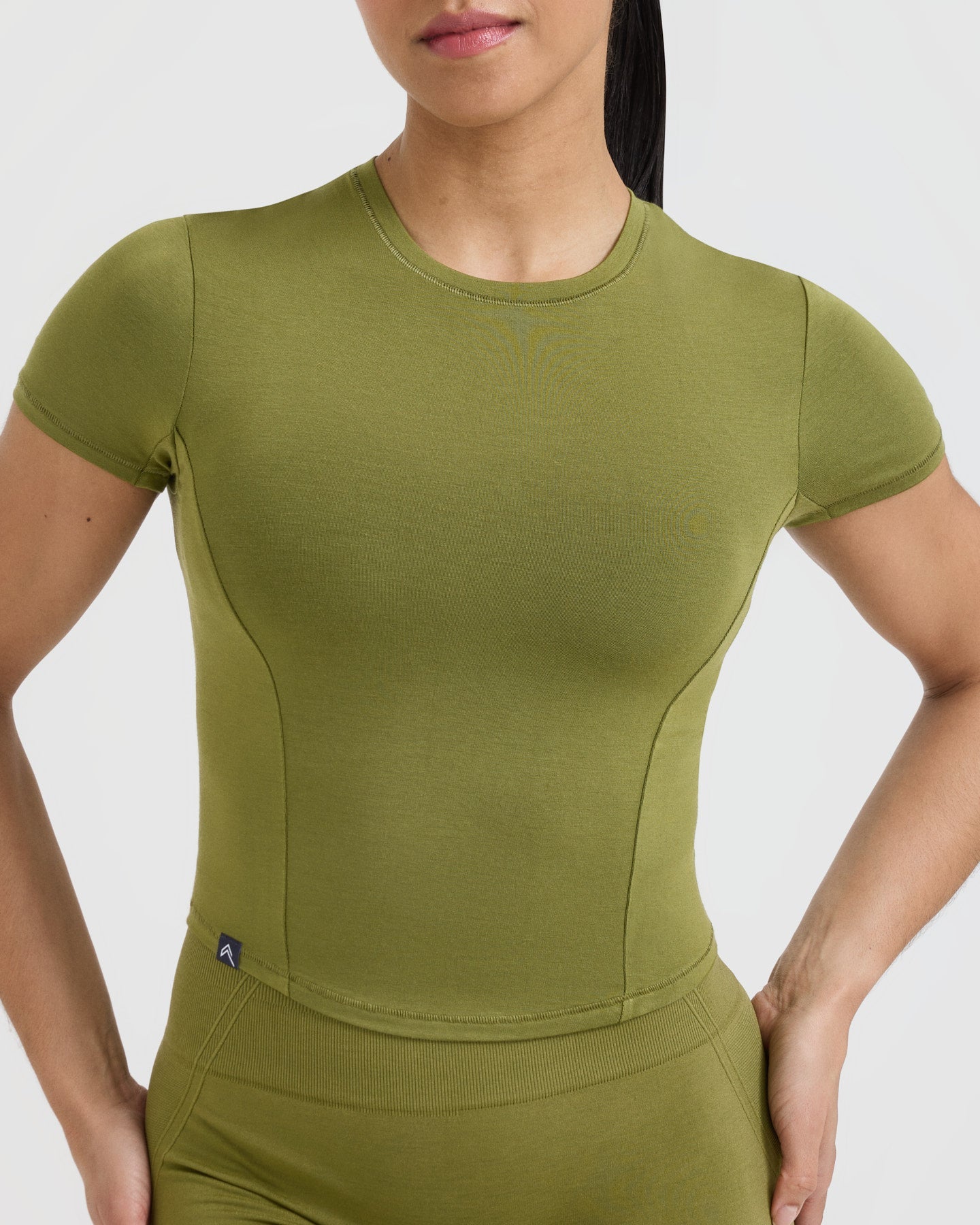 Mellow Soft Mid Short Sleeve T-Shirt | Olive Green - Image 4