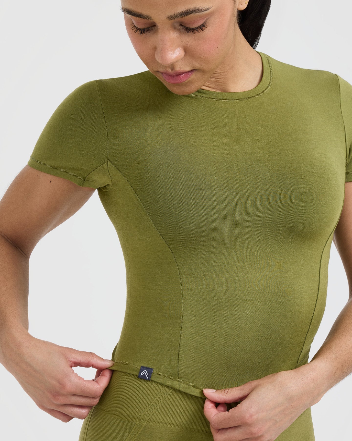 Mellow Soft Mid Short Sleeve T-Shirt | Olive Green - Image 5