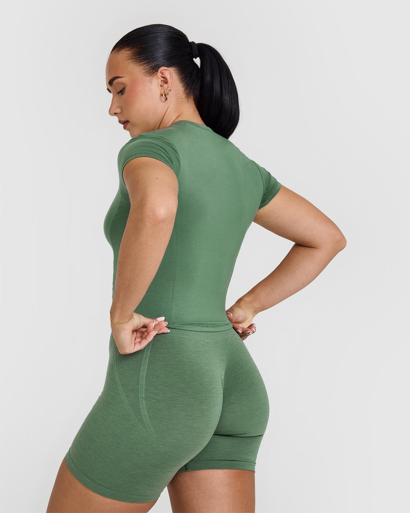 Mellow Soft Mid Short Sleeve T-Shirt | Forest Green - Image 2