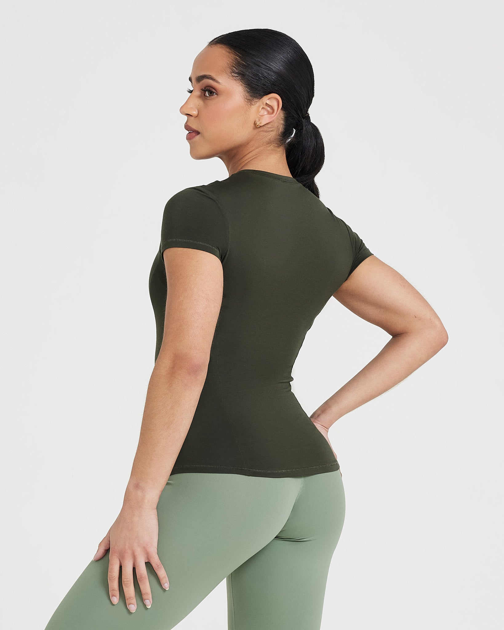 Mellow Soft Short Sleeve T-Shirt | Khaki - Image 2