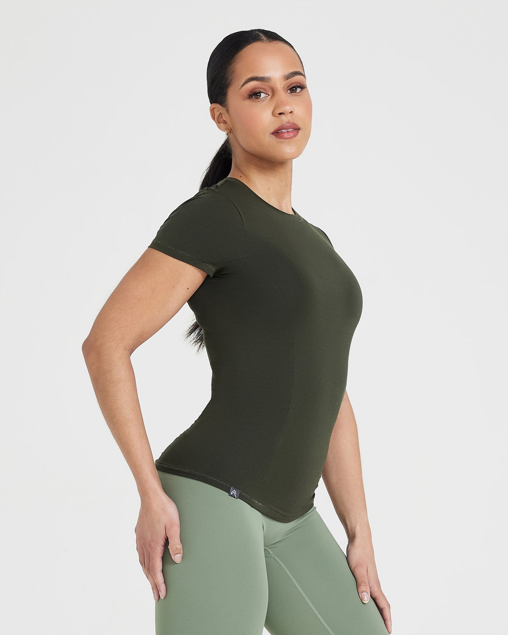 Mellow Soft Short Sleeve T-Shirt | Khaki - Image 3