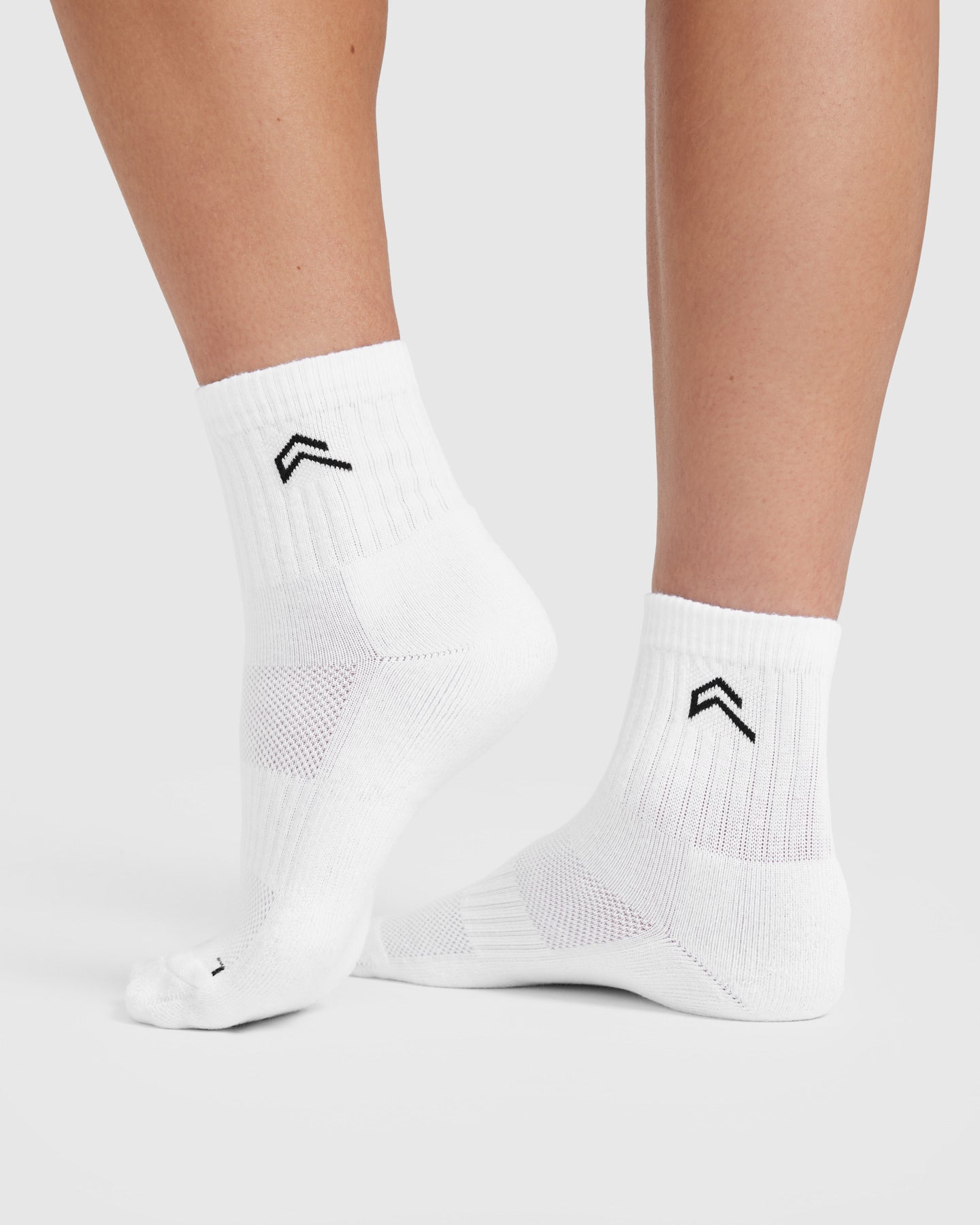Mid Crew Socks 3 Pack | White - Image 3