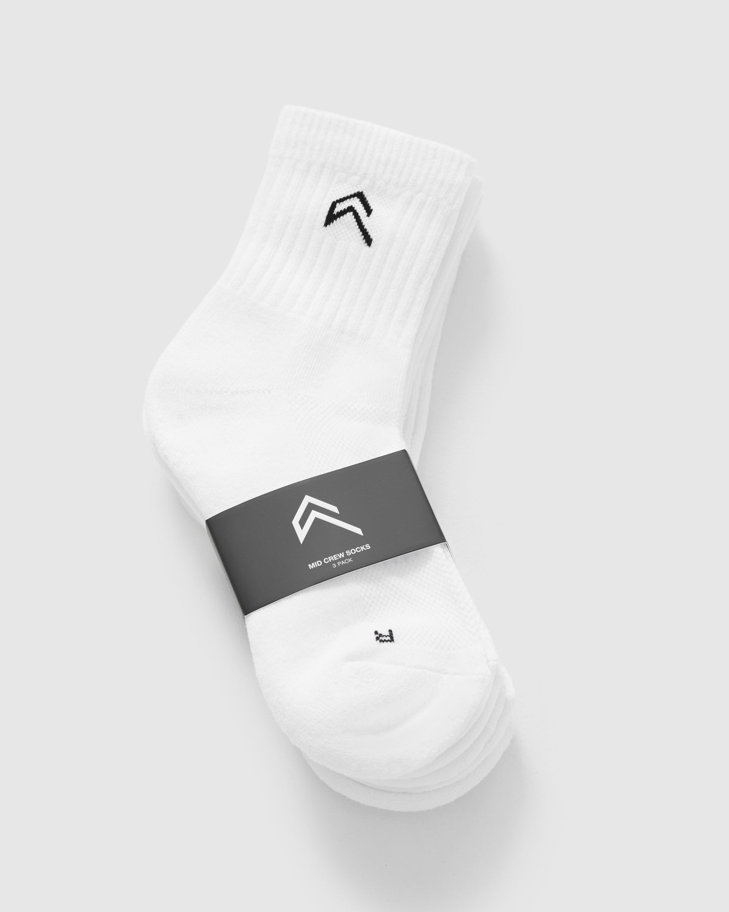 Mid Crew Socks 3 Pack | White - Image 5