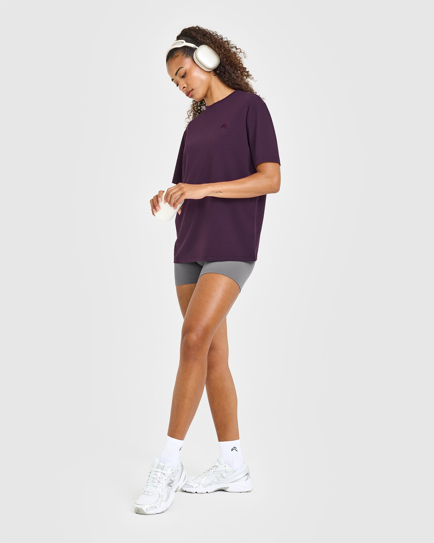 Alternative view of Classic Oversized Lightweight T-Shirt | Blackberry Purple