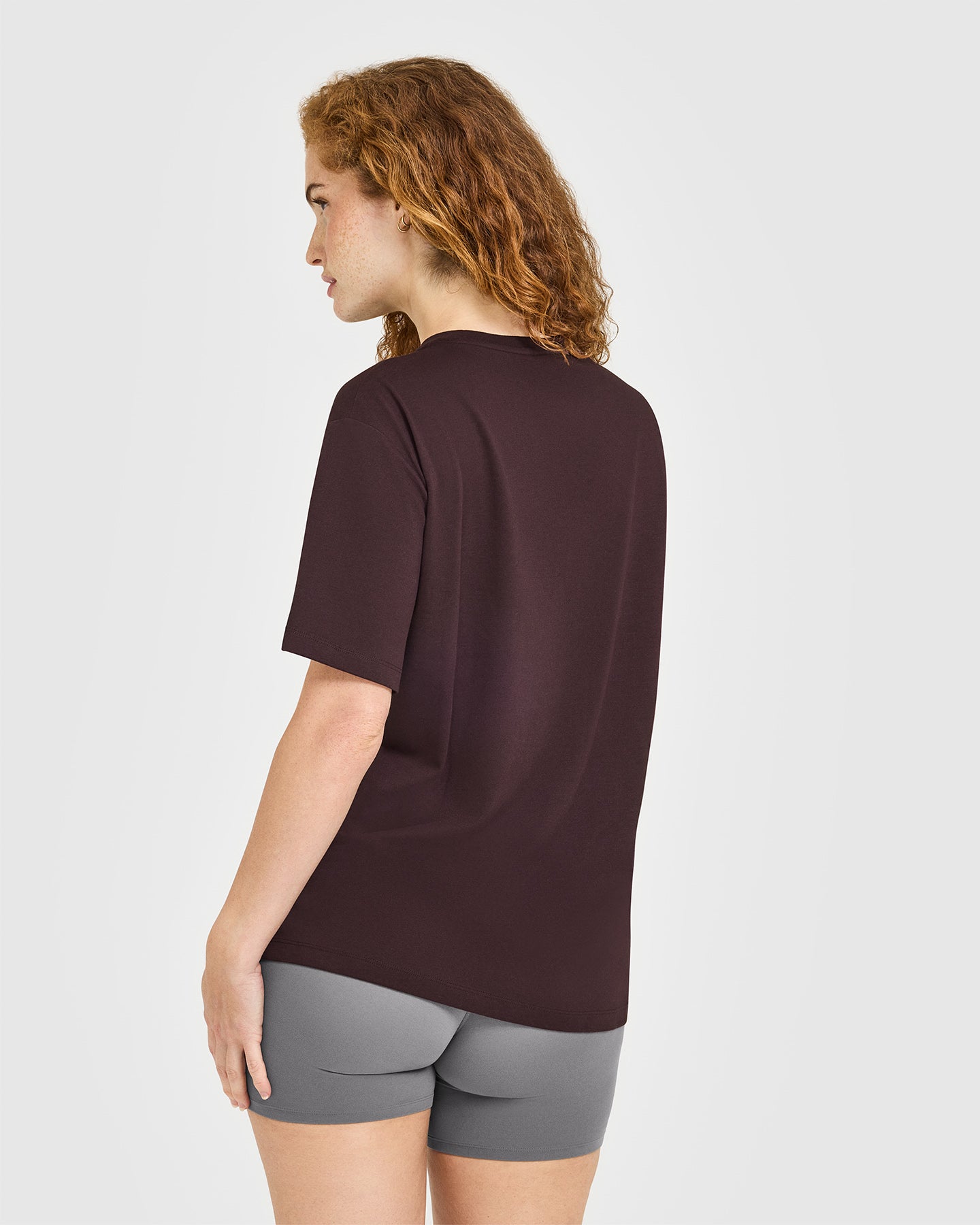 Classic Oversized Lightweight T-Shirt | Plum Brown - Image 4