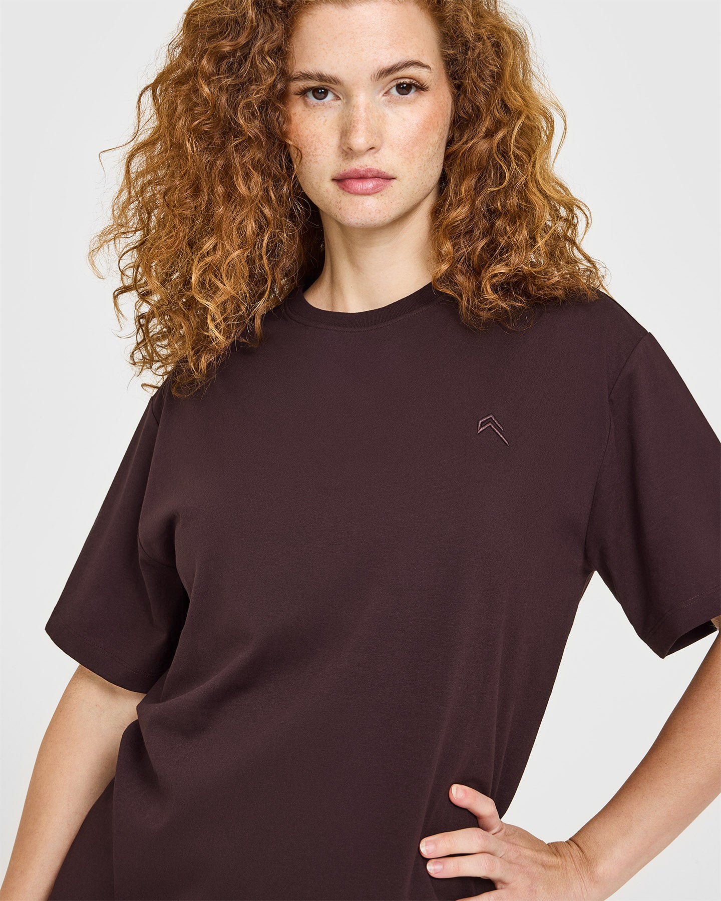 Classic Oversized Lightweight T-Shirt | Plum Brown - Image 6