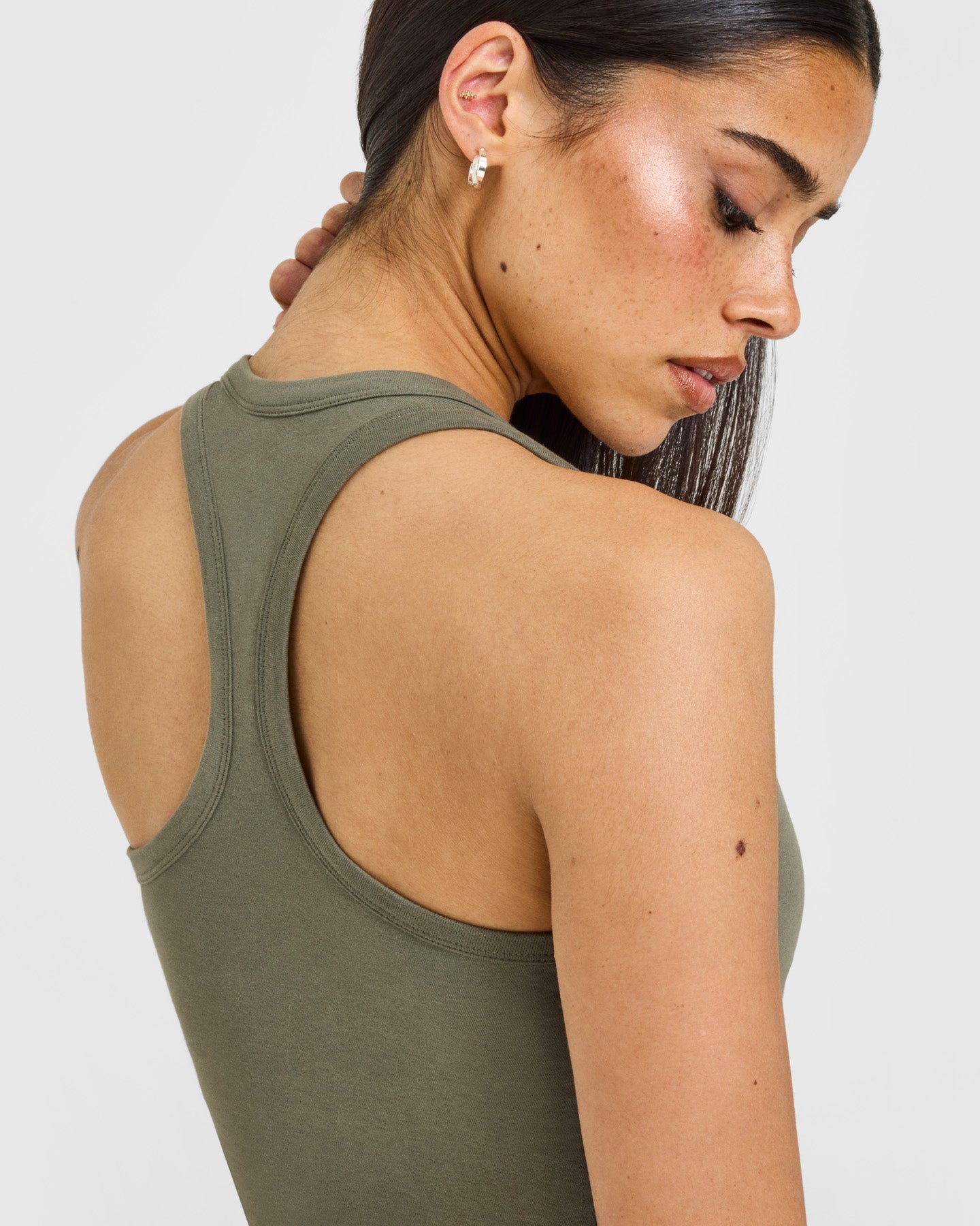 Cotton Fitted Mid Vest with Grey Logo | Alpine Green - Image 4