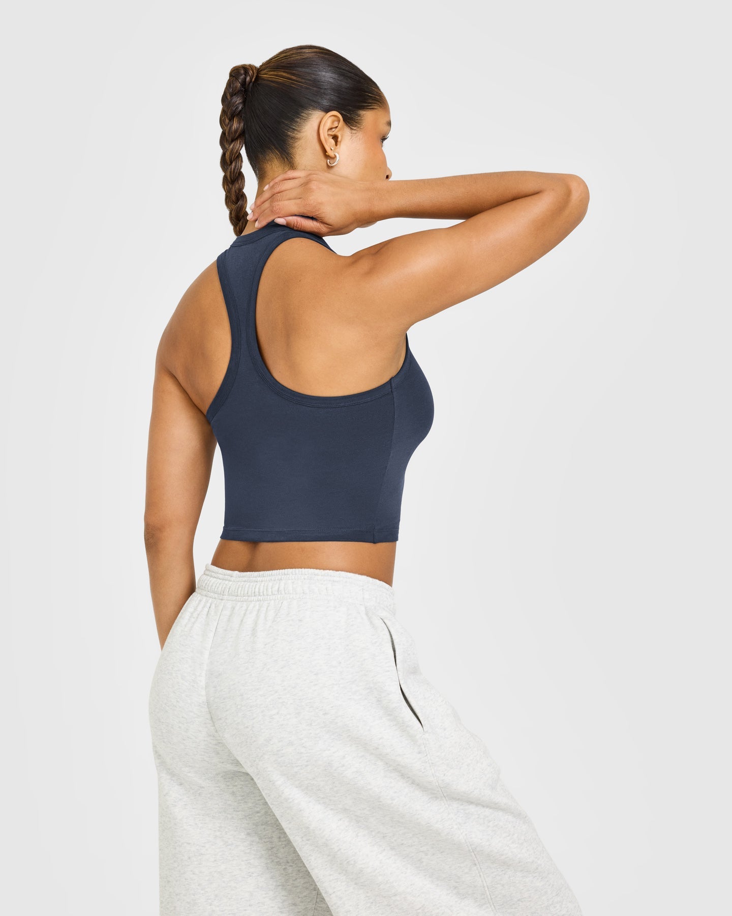 Cotton Fitted Mid Vest with Grey Logo | True Blue - Image 5
