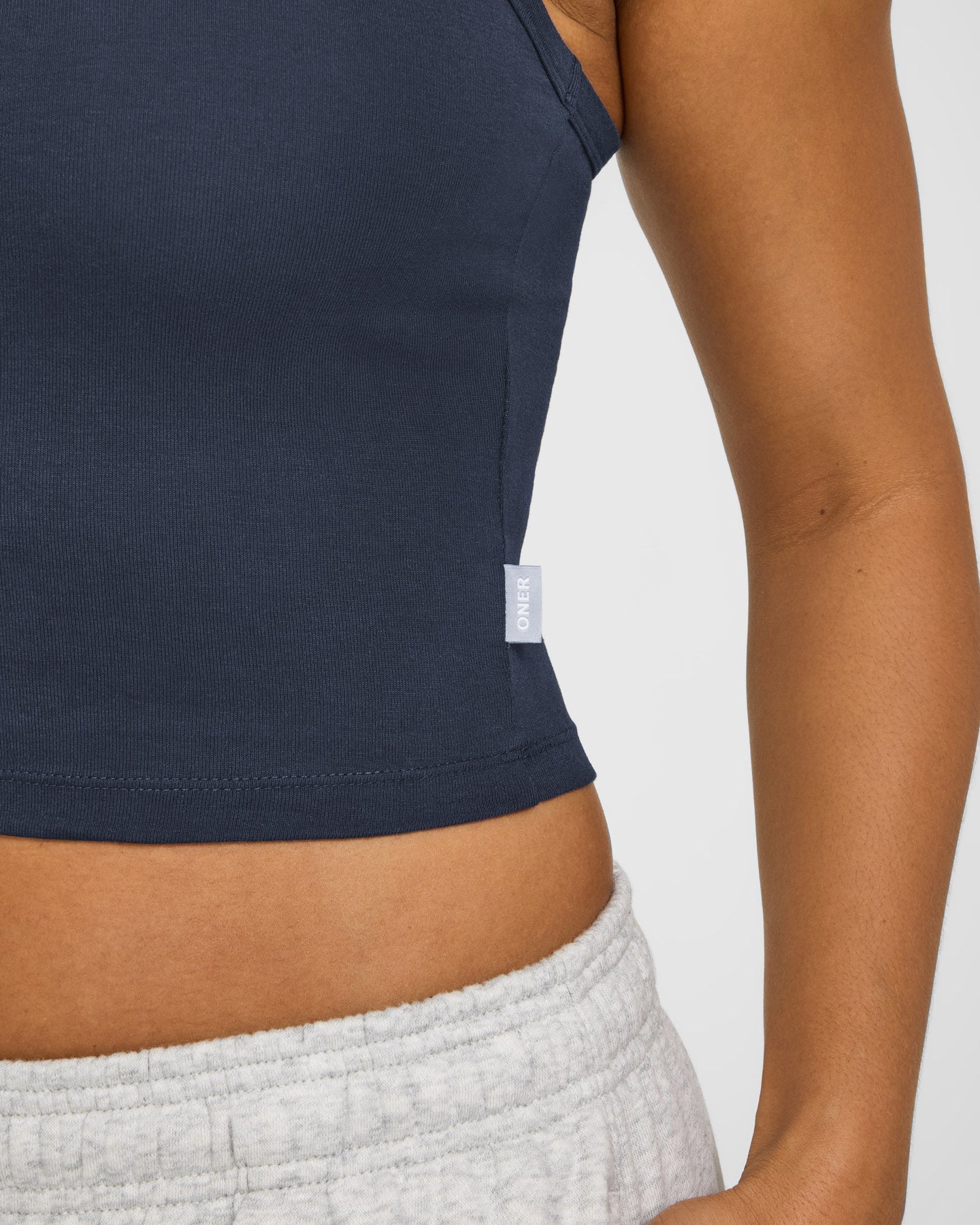 Cotton Fitted Mid Vest with Grey Logo | True Blue - Image 4