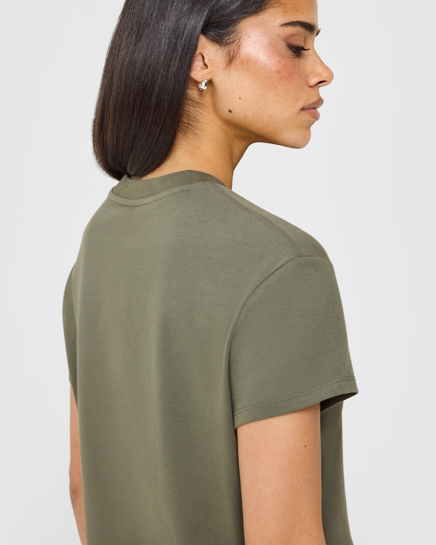Cotton Relaxed T-Shirt with Grey Logo | Alpine Green - Image 4