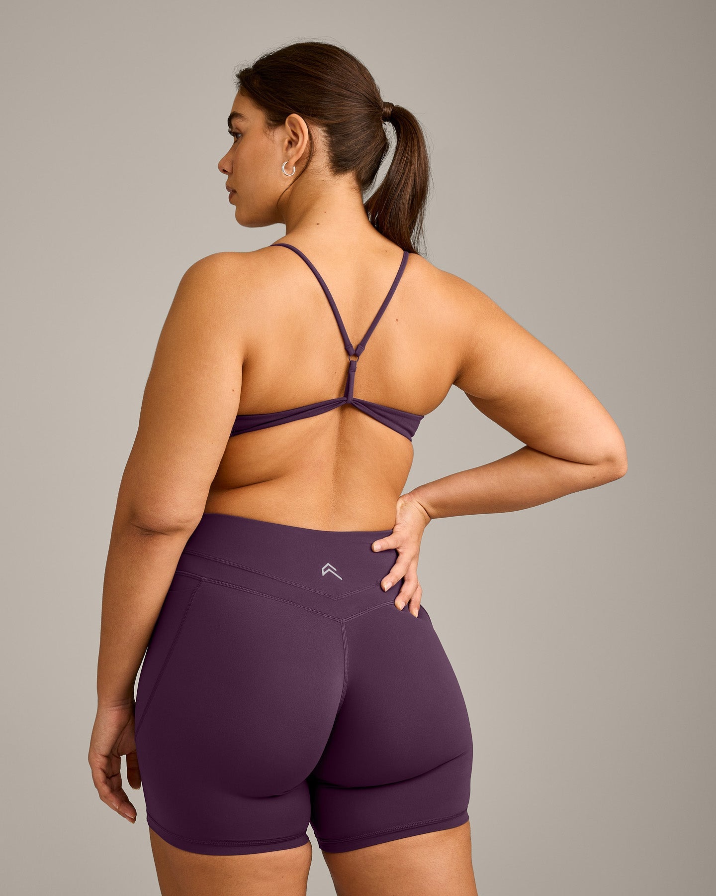 EasyLift Ultra Minimal Bralette with Grey Logo | Blackberry Purple - Image 4