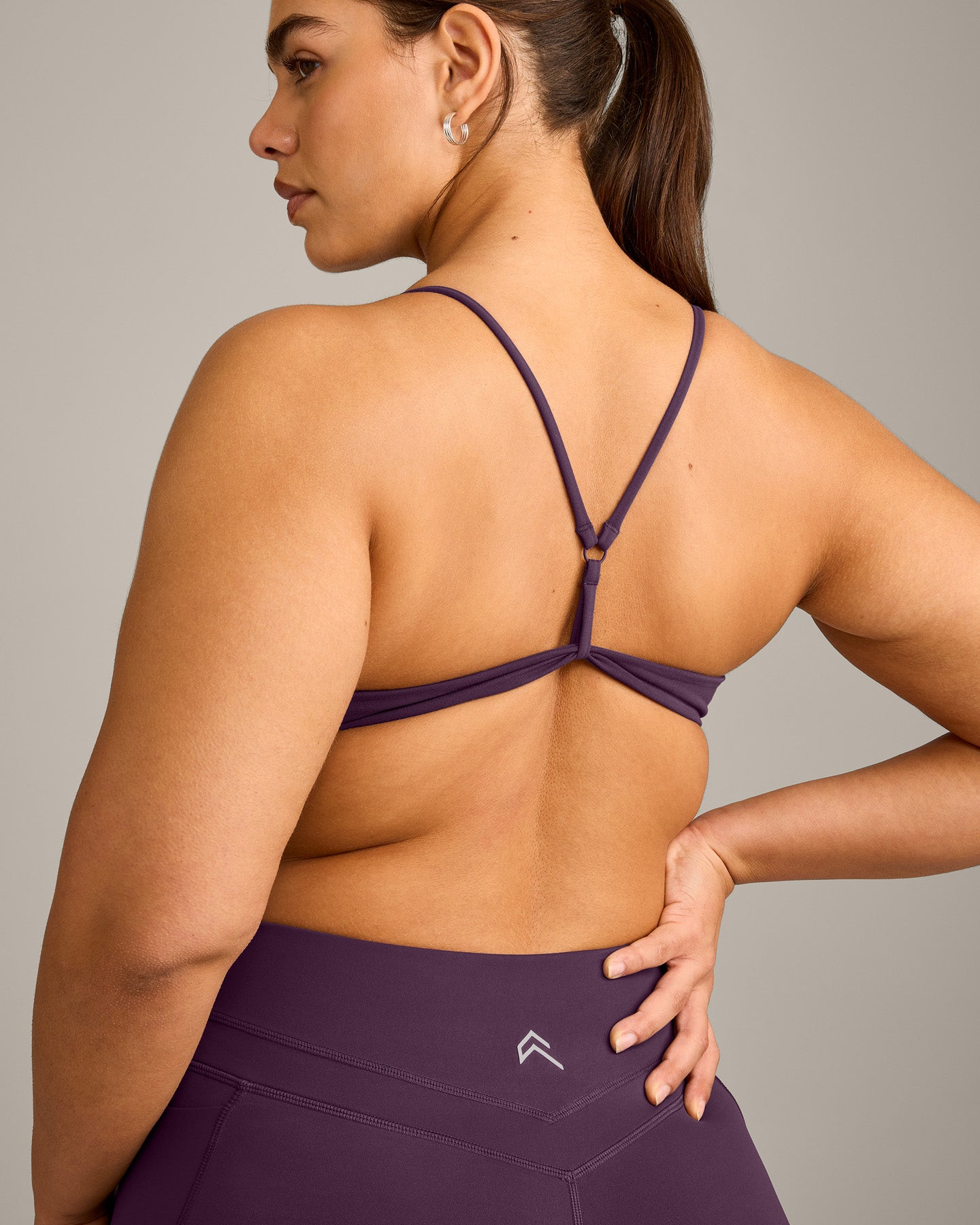 EasyLift Ultra Minimal Bralette with Grey Logo | Blackberry Purple - Image 5