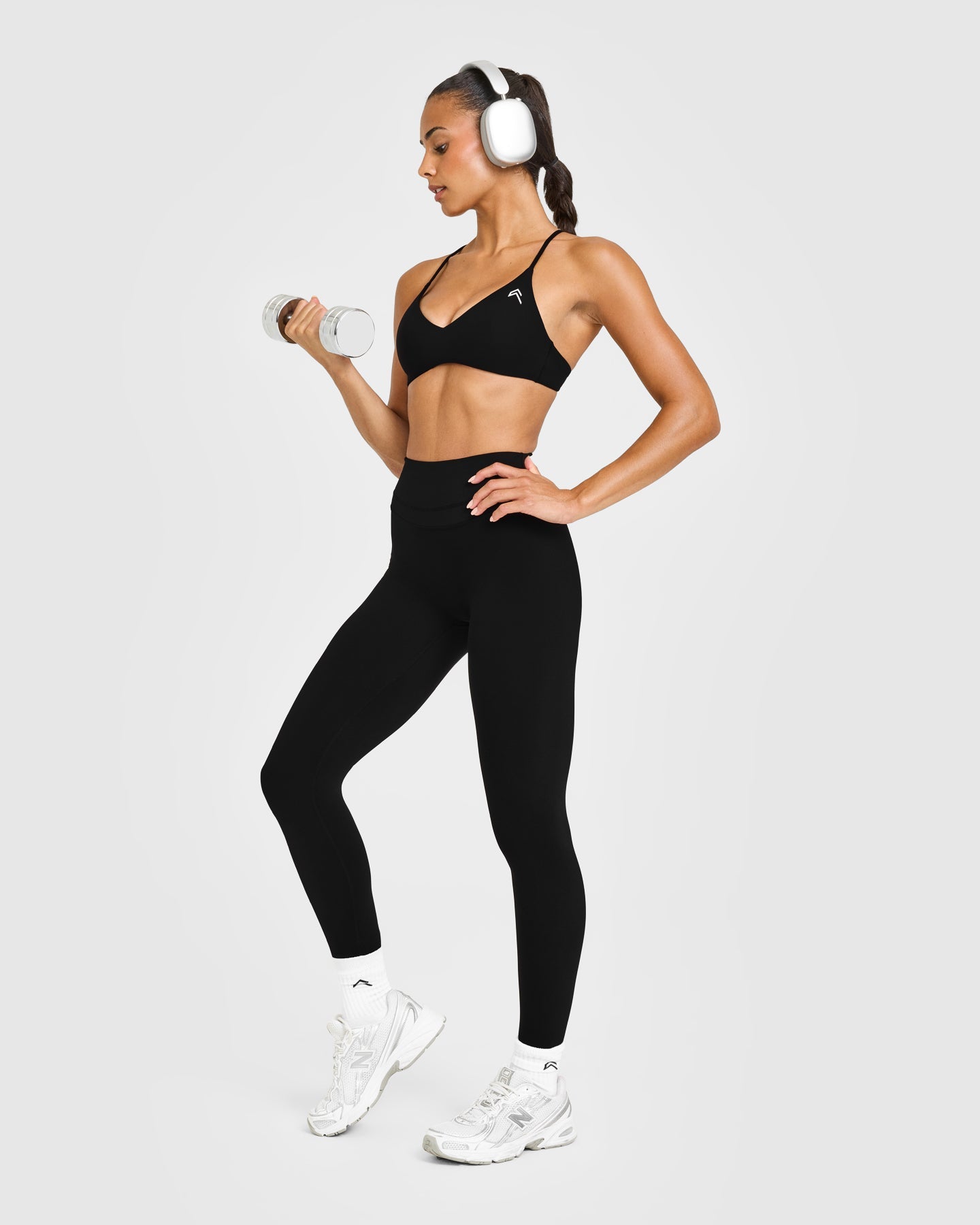 EasyLift Ultra Minimal Bralette with White Logo | Black - Image 3