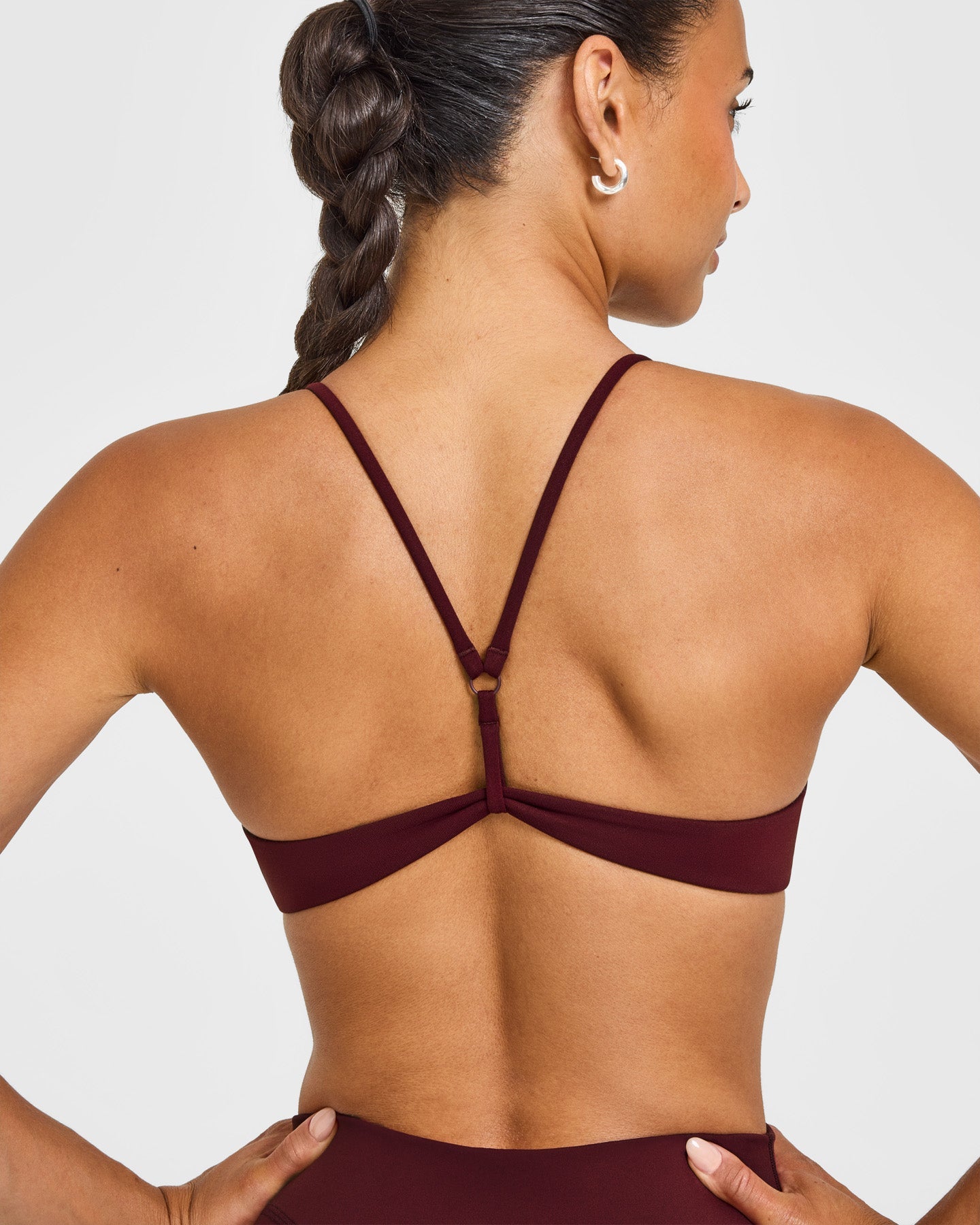 Alternative view of EasyLift Ultra Minimal Bralette with White Logo | Rosewood