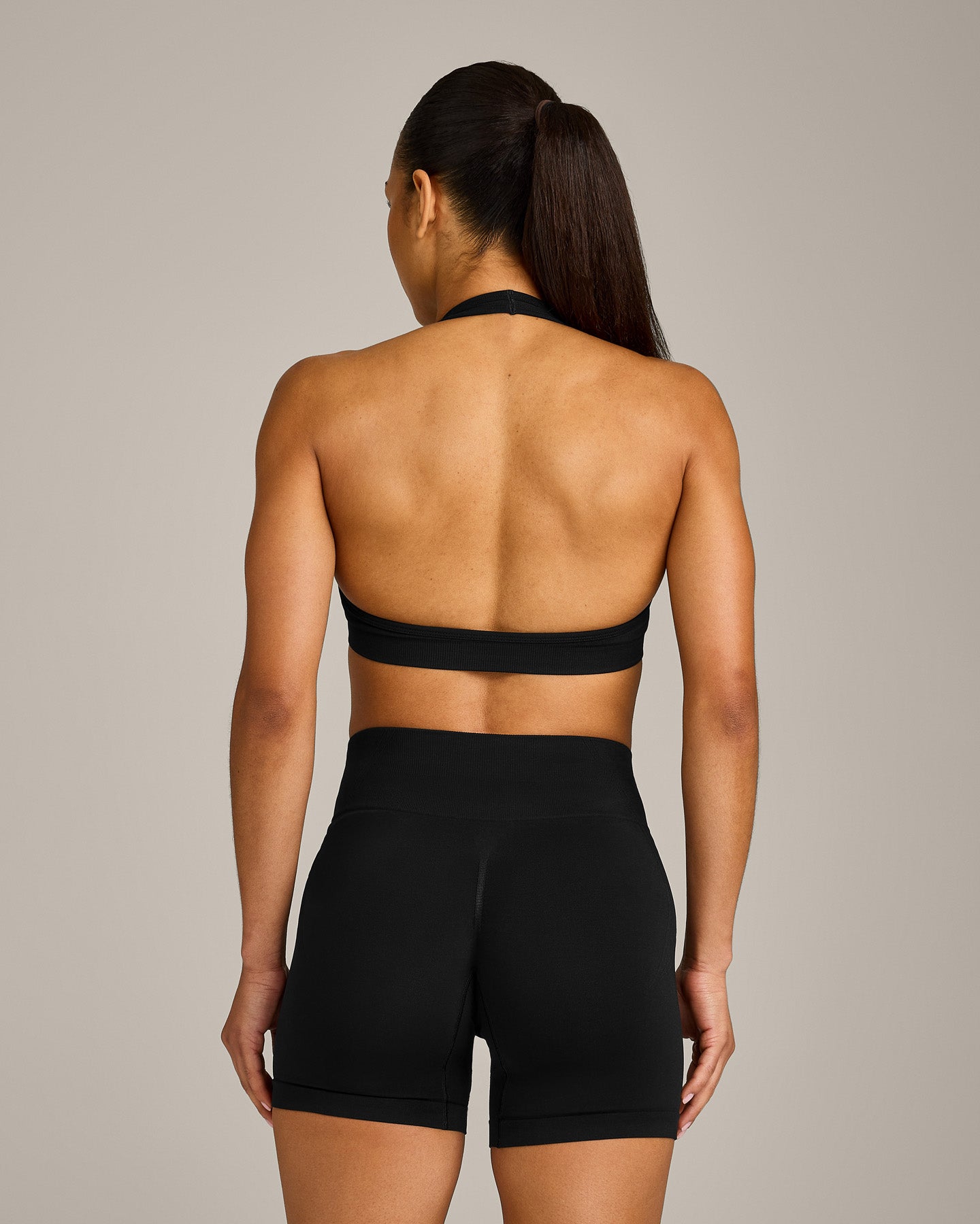 EffortlessLift Seamless Halter Neck Sports Bra New Branding | Black - Image 6