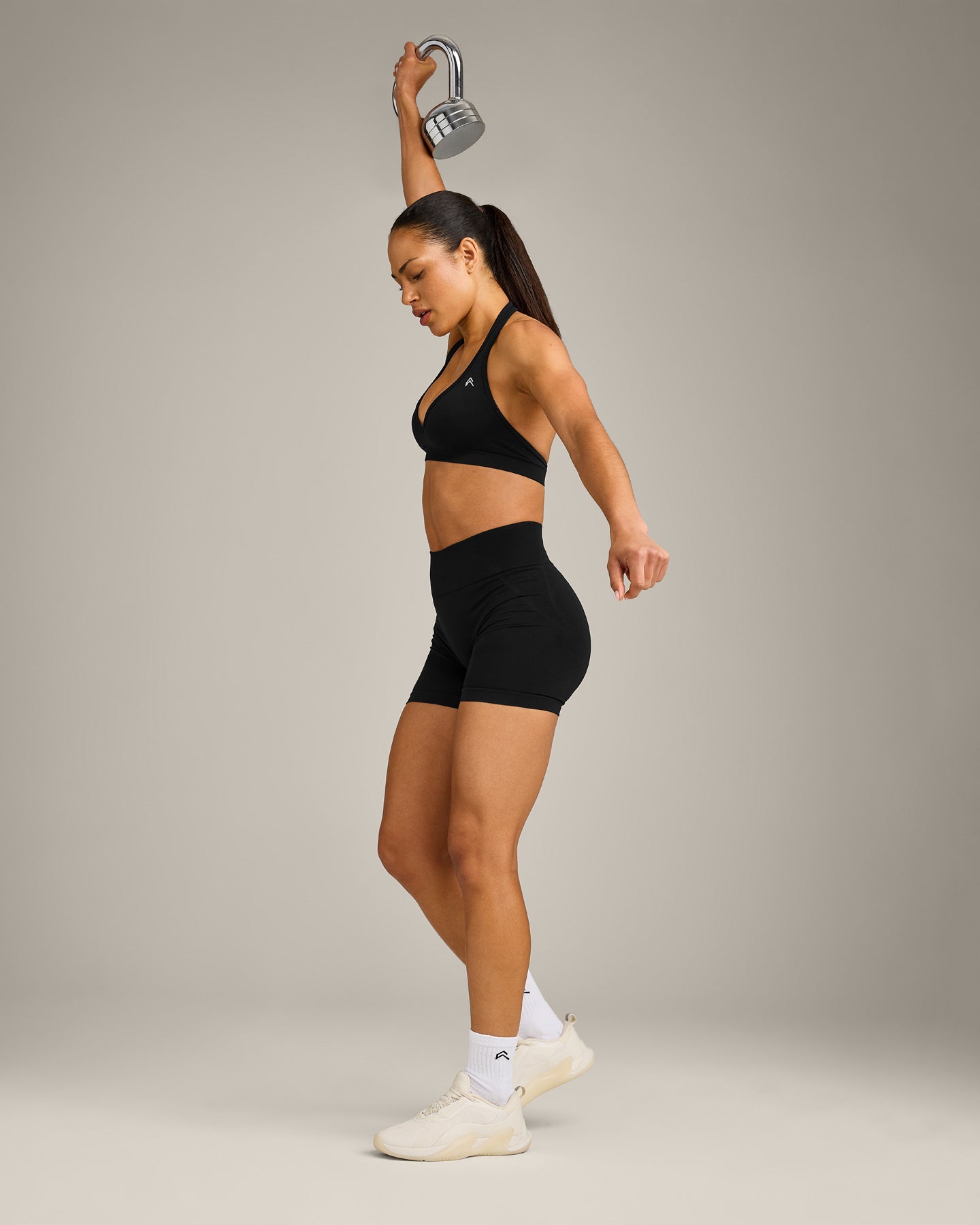 EffortlessLift Seamless Halter Neck Sports Bra New Branding | Black - Image 3