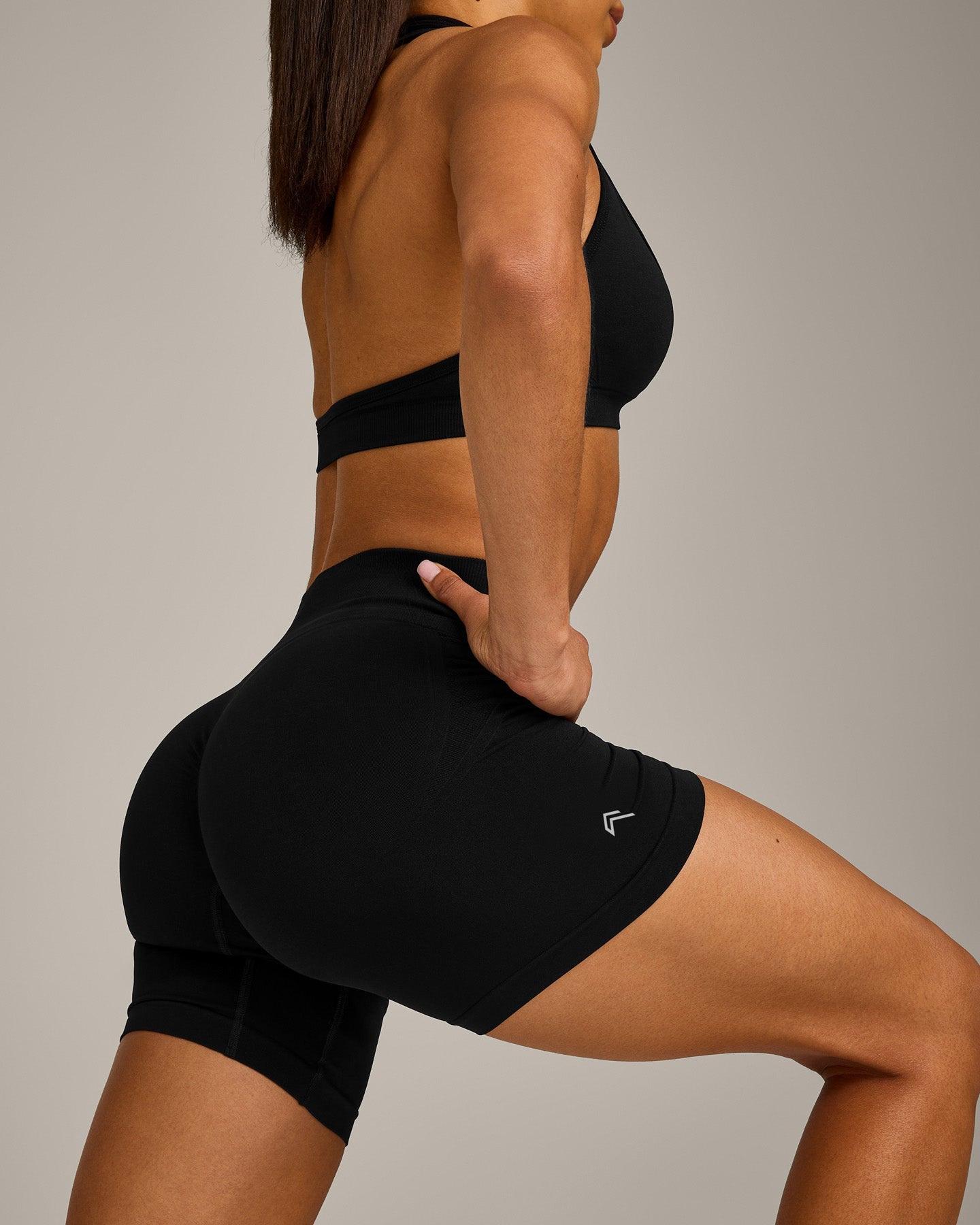 EffortlessLift Seamless Mid Rise Shorts New Branding | Black - Image 6