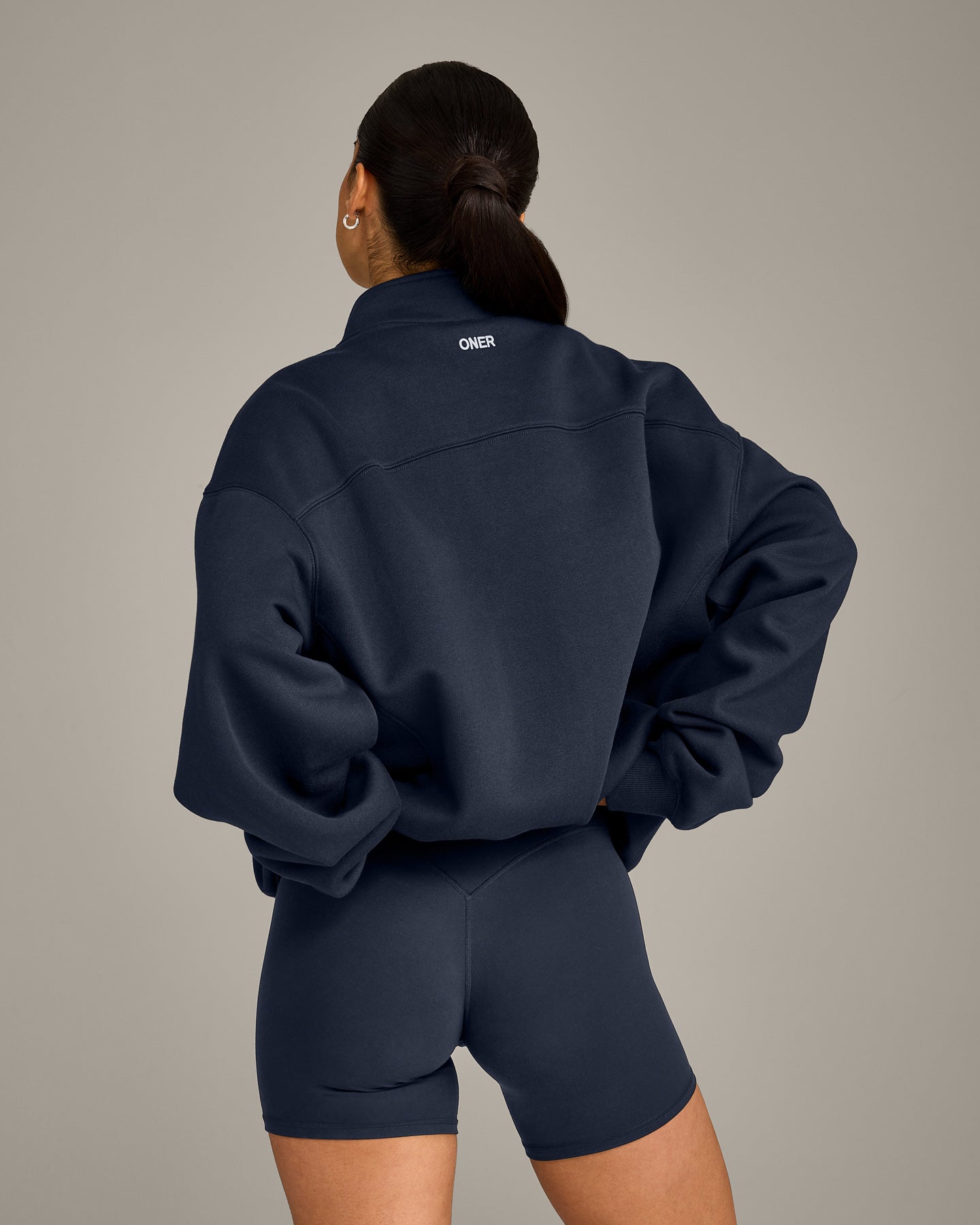 Foundations Cosy 1/4 Zip Sweatshirt | True Blue - Image 6