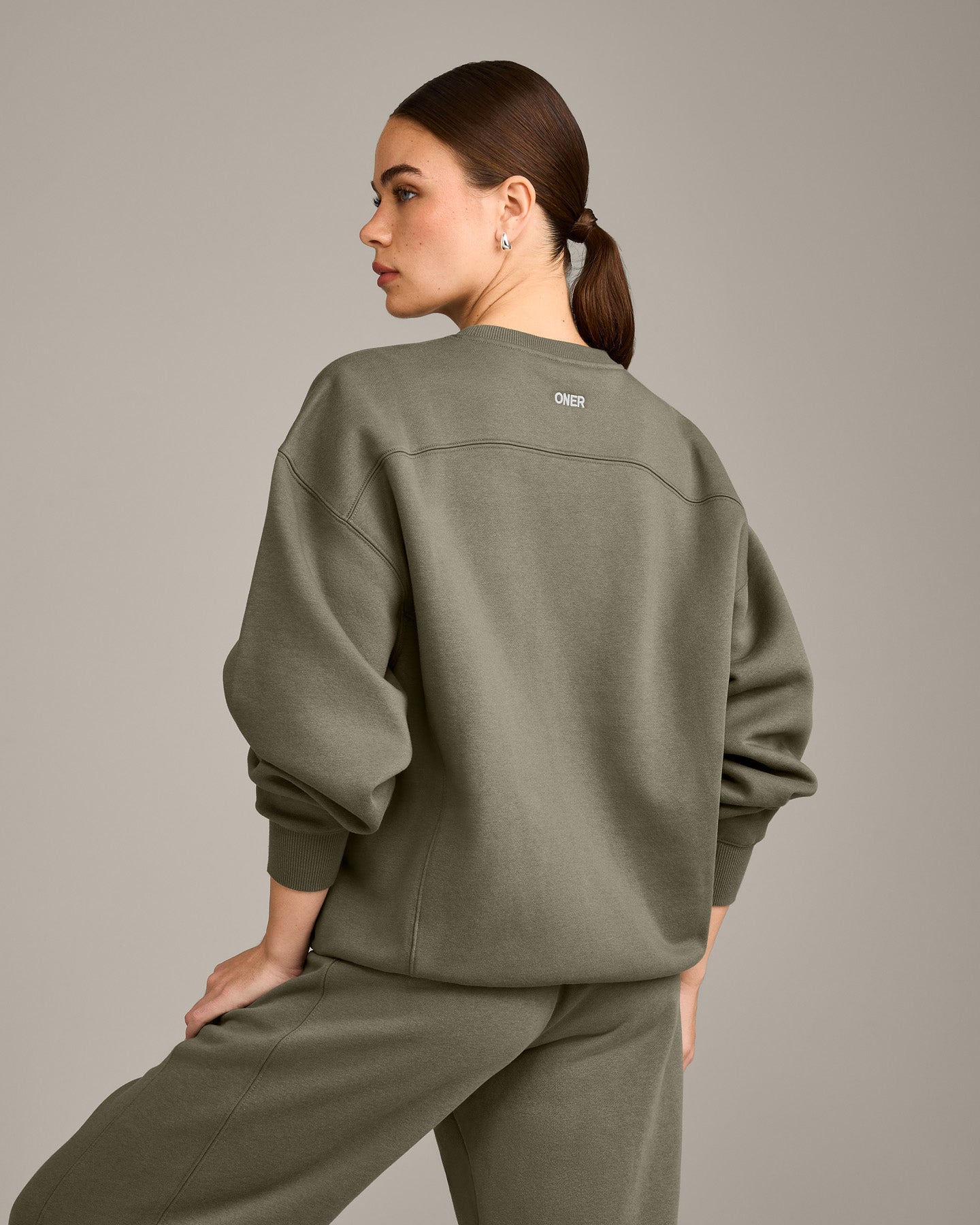 Foundations Cosy Crew Neck Sweatshirt | Alpine Green - Image 6