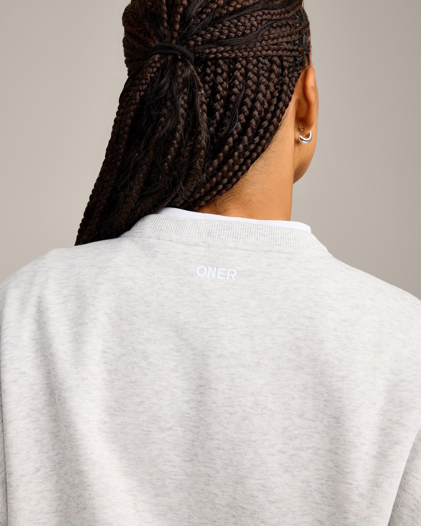 Foundations Cosy Crew Neck Sweatshirt | Light Grey Marl - Image 4