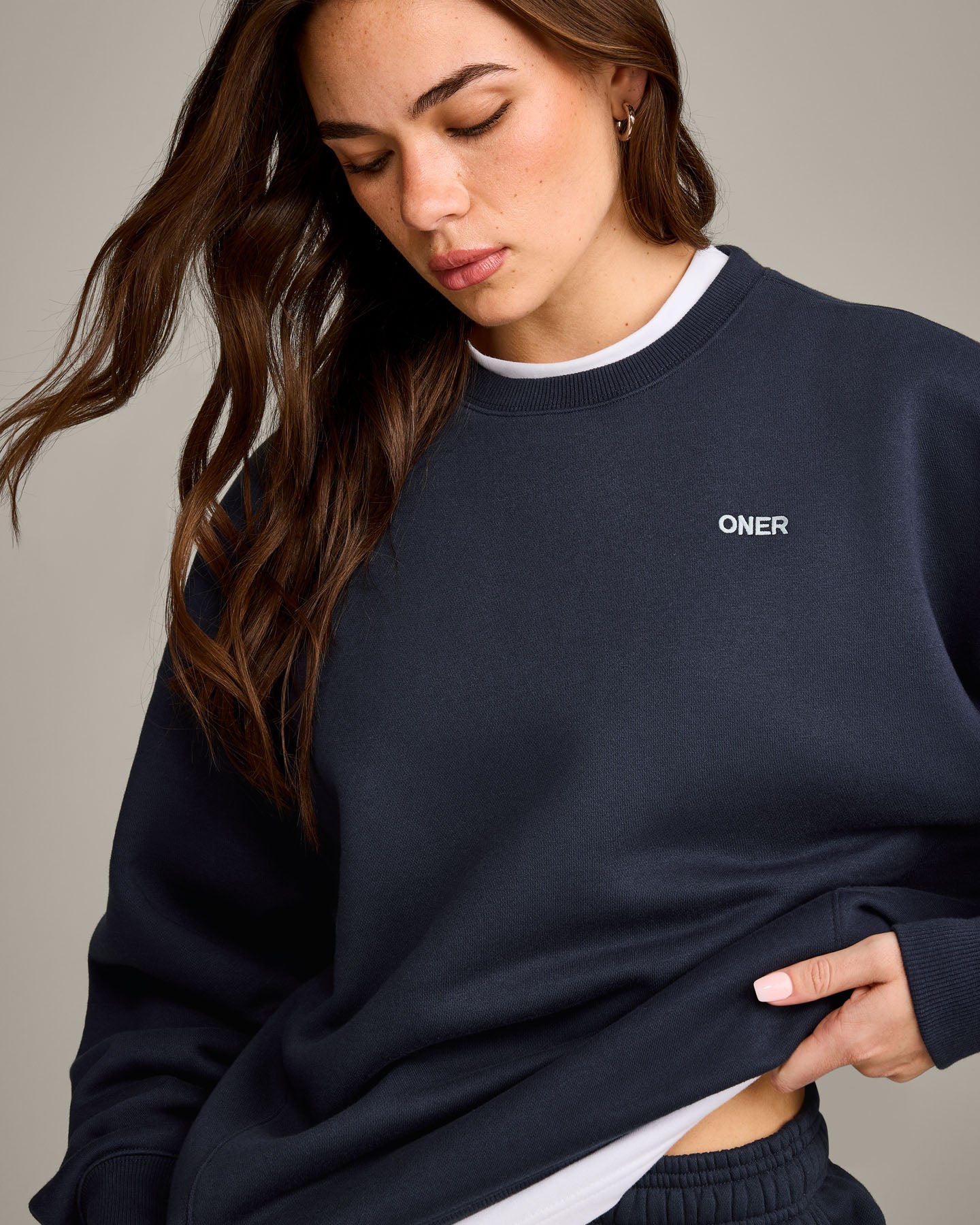 Foundations Cosy Crew Neck Sweatshirt | True Blue - Image 5