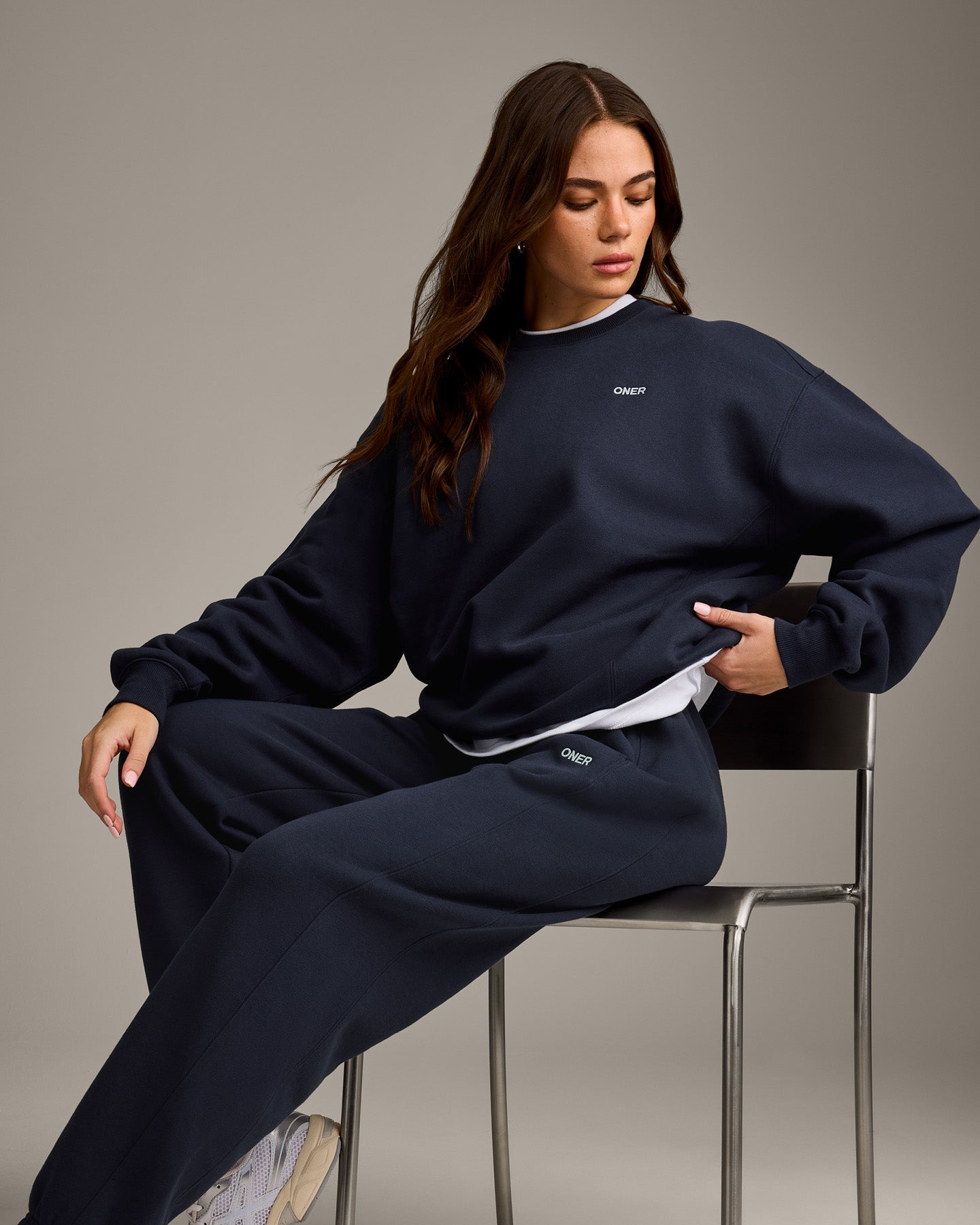 Foundations Cosy Crew Neck Sweatshirt | True Blue - Image 6