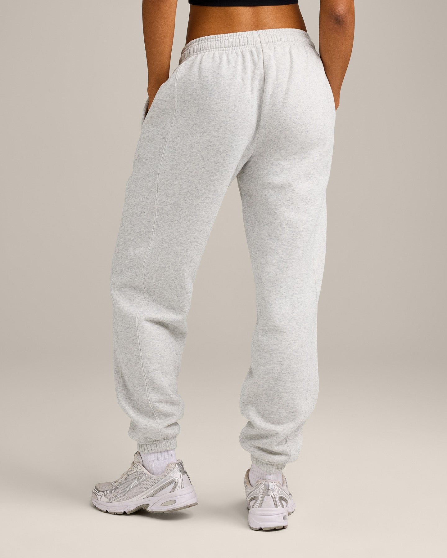 Alternative view of Foundations Cosy Joggers | Light Grey Marl