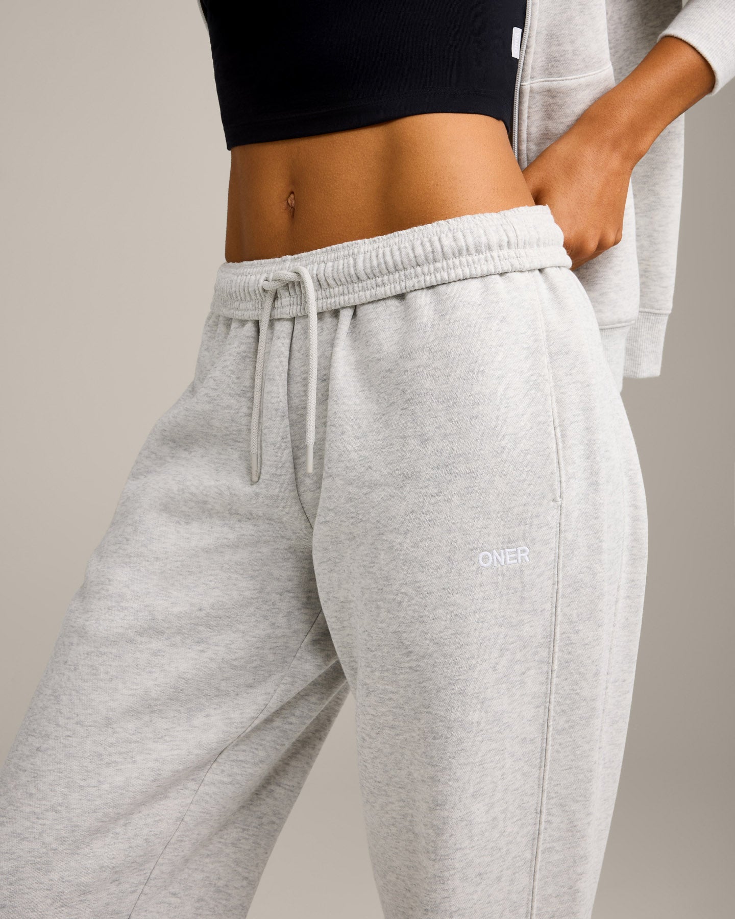 Foundations Cosy Joggers | Light Grey Marl - Image 6