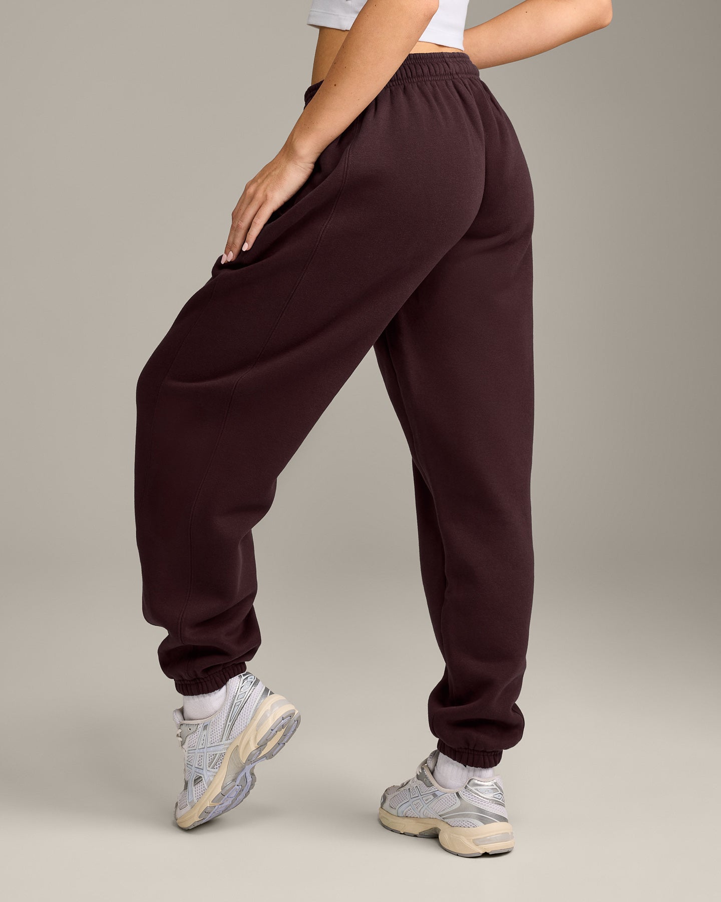 Alternative view of Foundations Cosy Joggers | Plum Brown