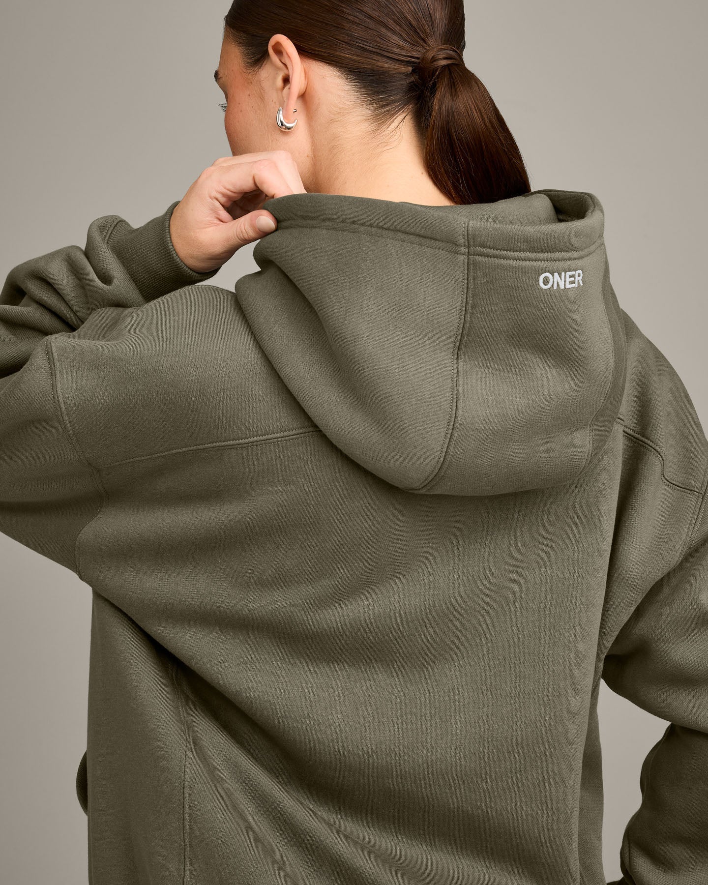 Alternative view of Foundations Cosy Hoodie | Alpine Green
