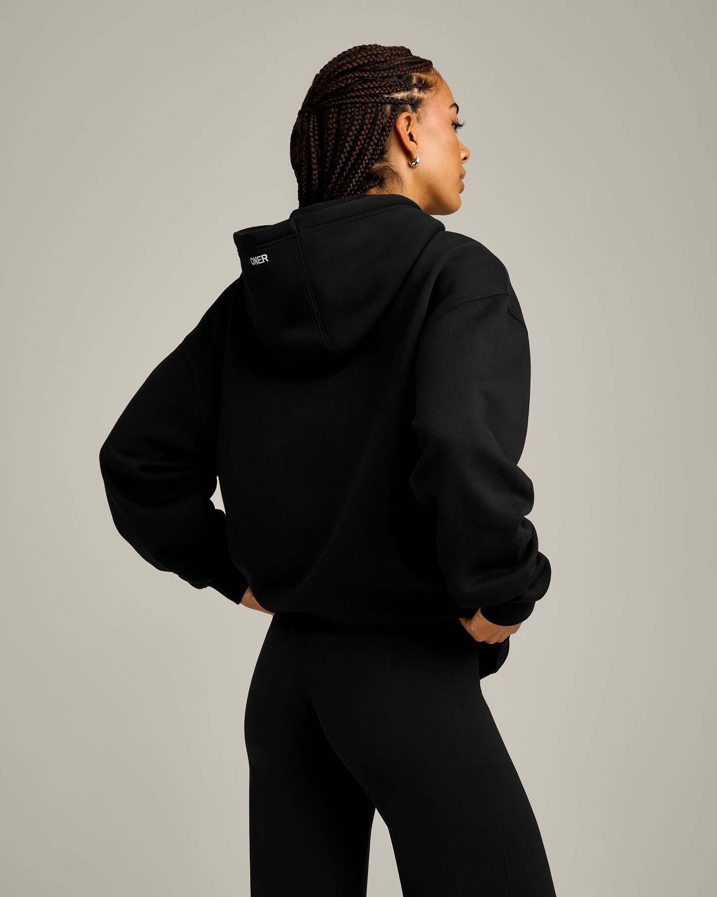 Alternative view of Foundations Cosy Hoodie | Black