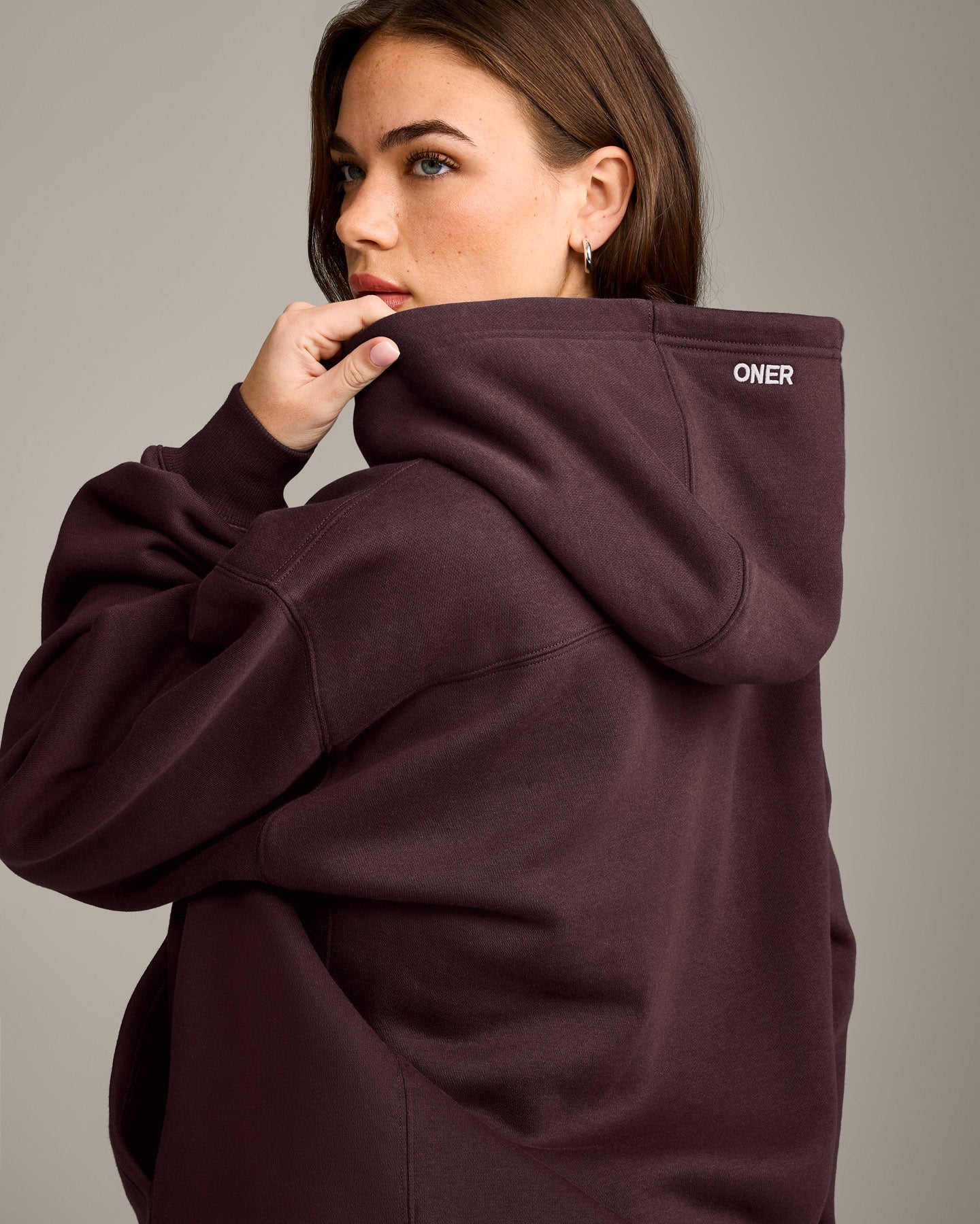 Foundations Cosy Hoodie | Plum Brown - Image 4