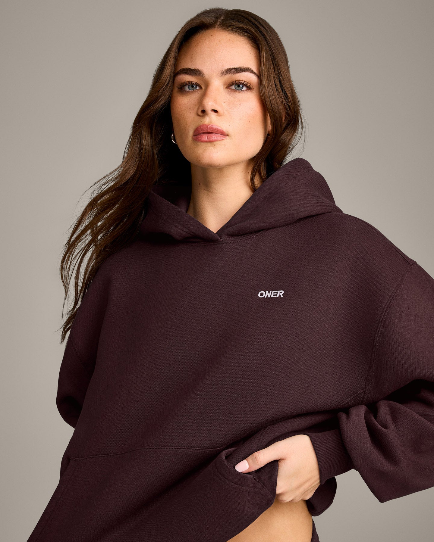 Foundations Cosy Hoodie | Plum Brown - Image 5
