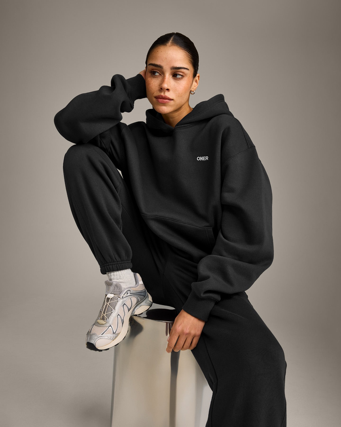 Foundations Cosy Hoodie | Soft Black - Image 3