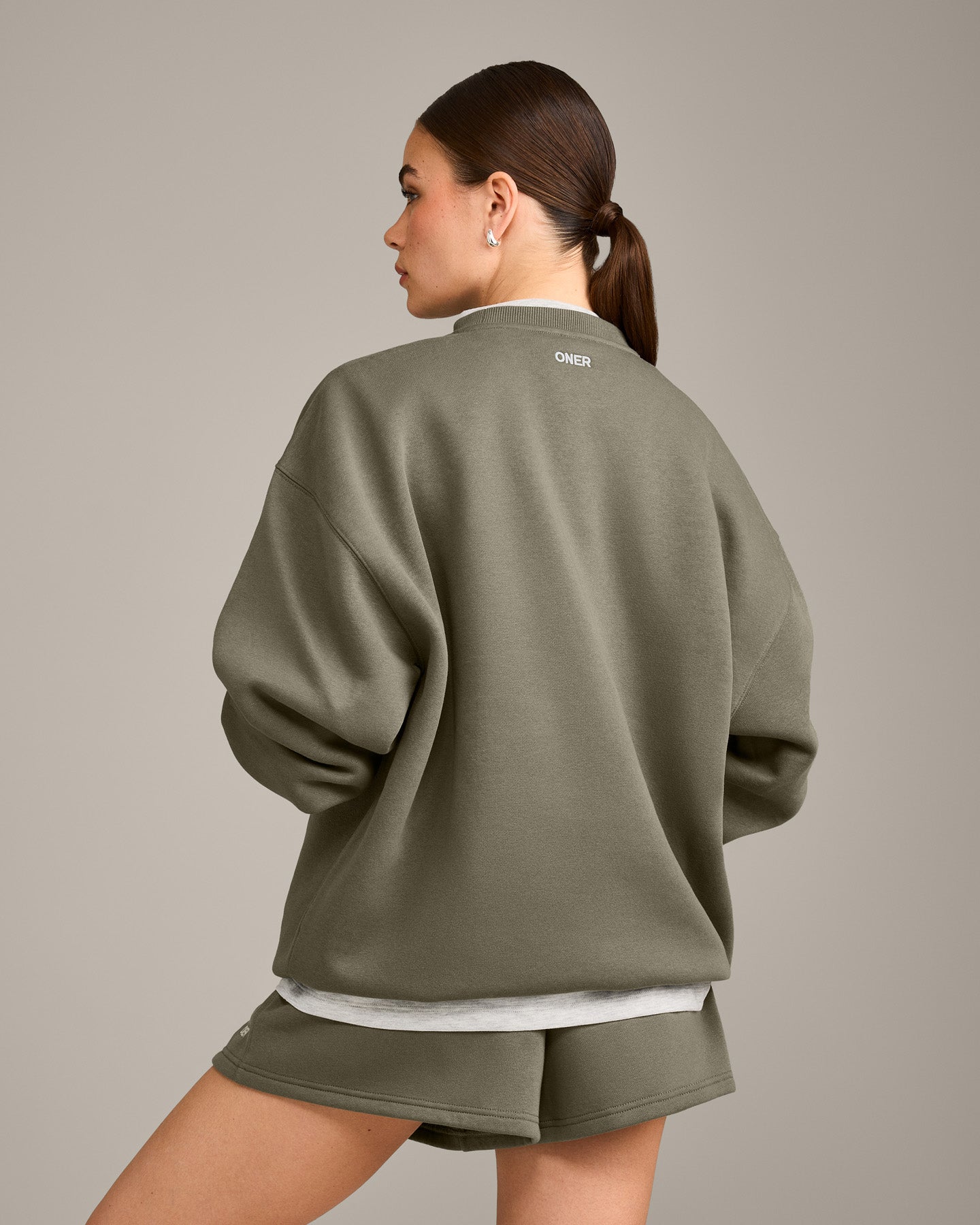 Foundations Cosy Oversized Sweatshirt | Alpine Green - Image 6