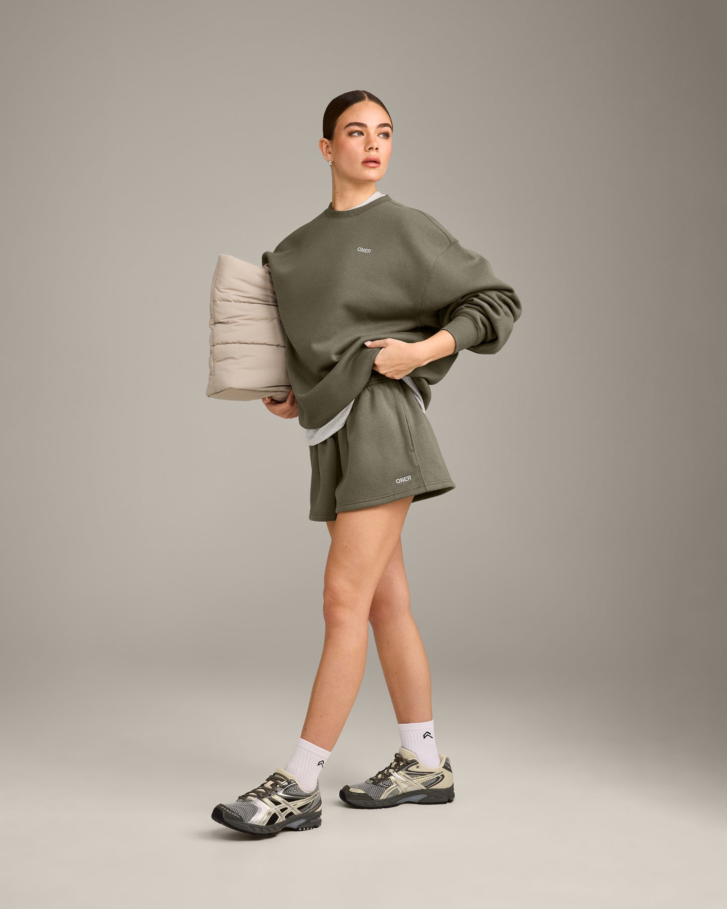 Foundations Cosy Oversized Sweatshirt | Alpine Green - Image 3