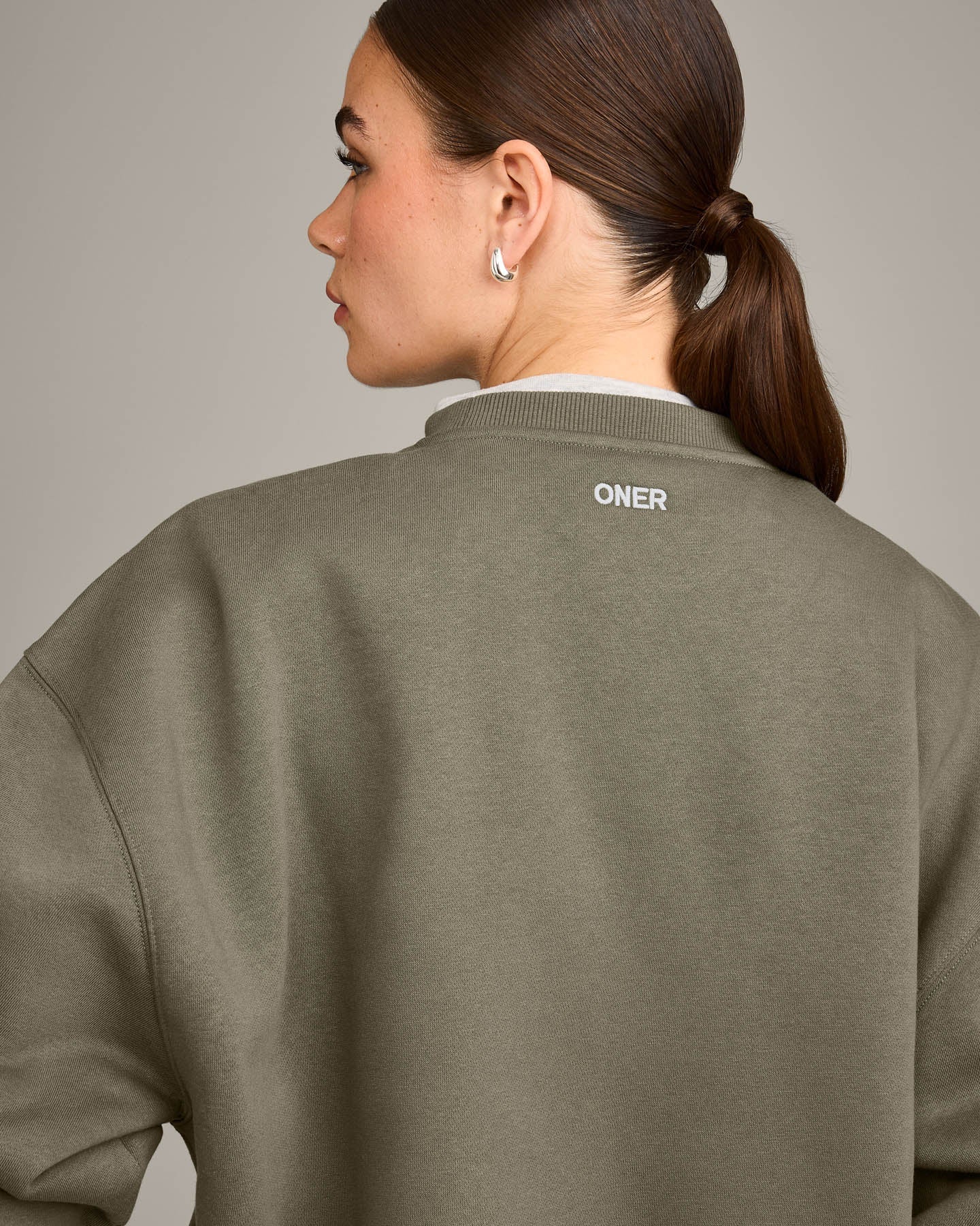 Alternative view of Foundations Cosy Oversized Sweatshirt | Alpine Green