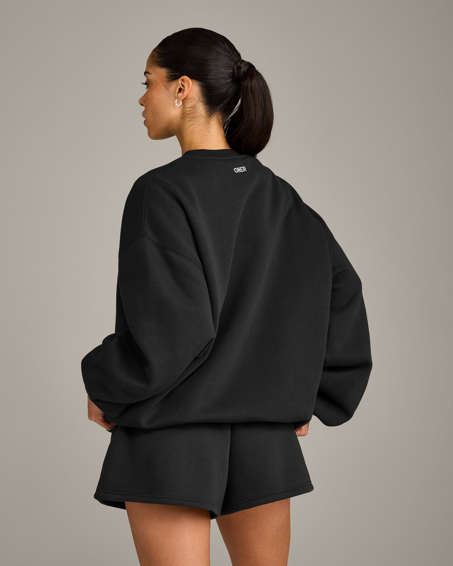 Foundations Cosy Oversized Sweatshirt | Soft Black - Image 6
