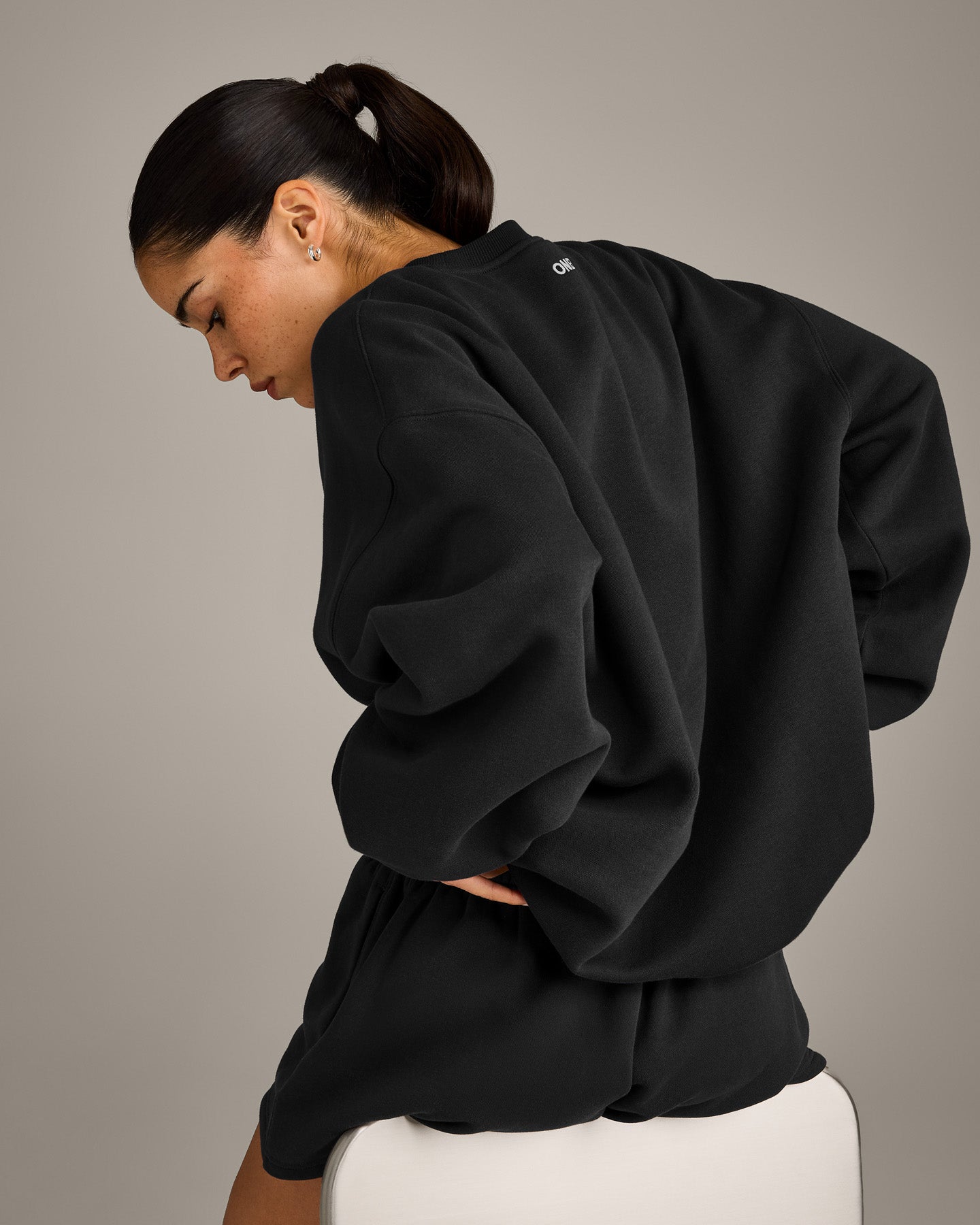 Foundations Cosy Oversized Sweatshirt | Soft Black - Image 4
