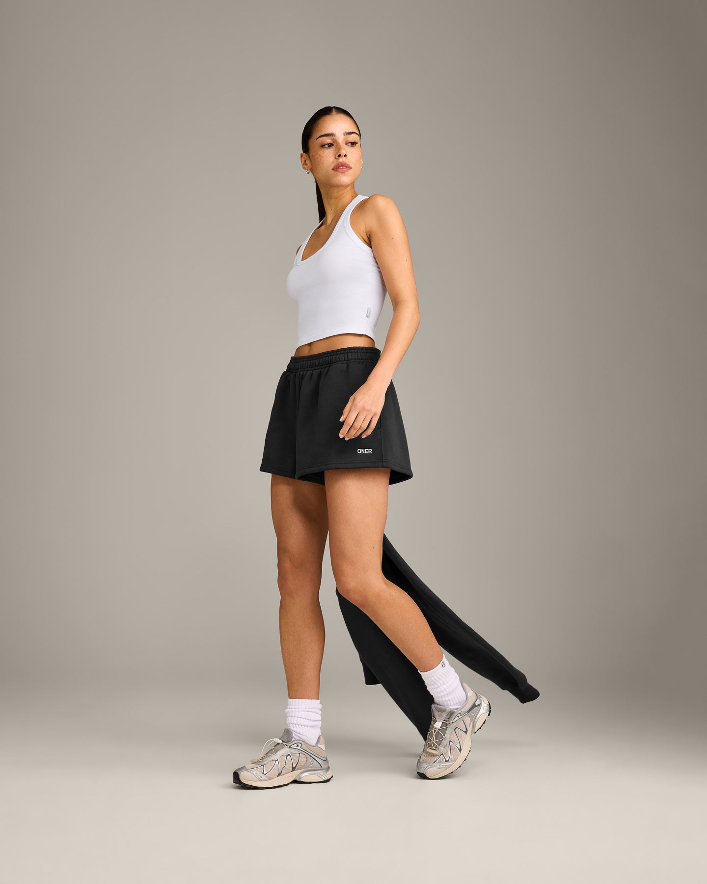 Foundations Cosy Oversized Shorts | Soft Black - Image 3