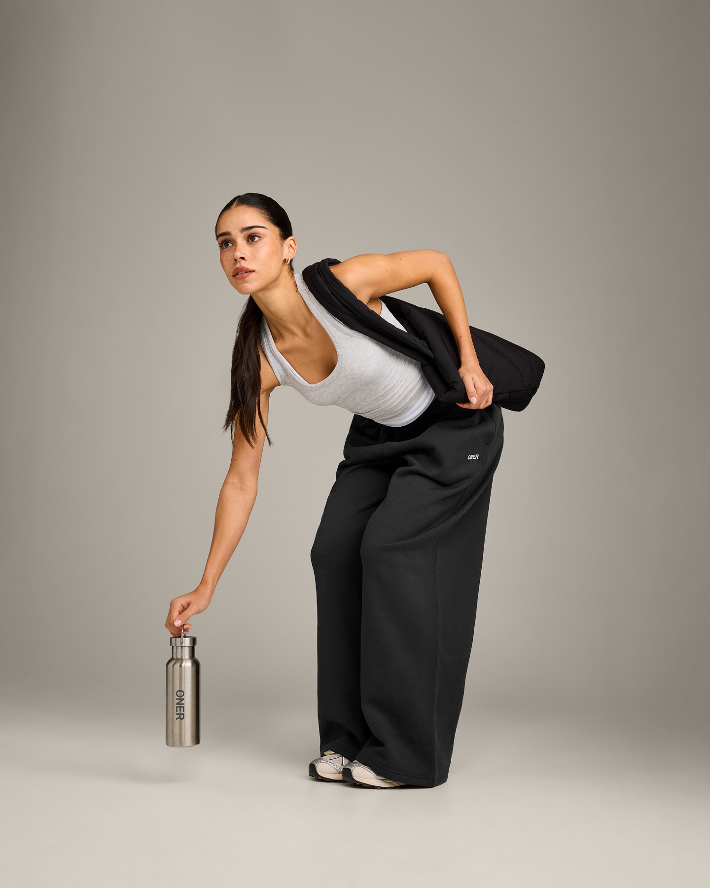 Foundations Cosy Oversized Straight Leg Joggers | Soft Black - Image 3