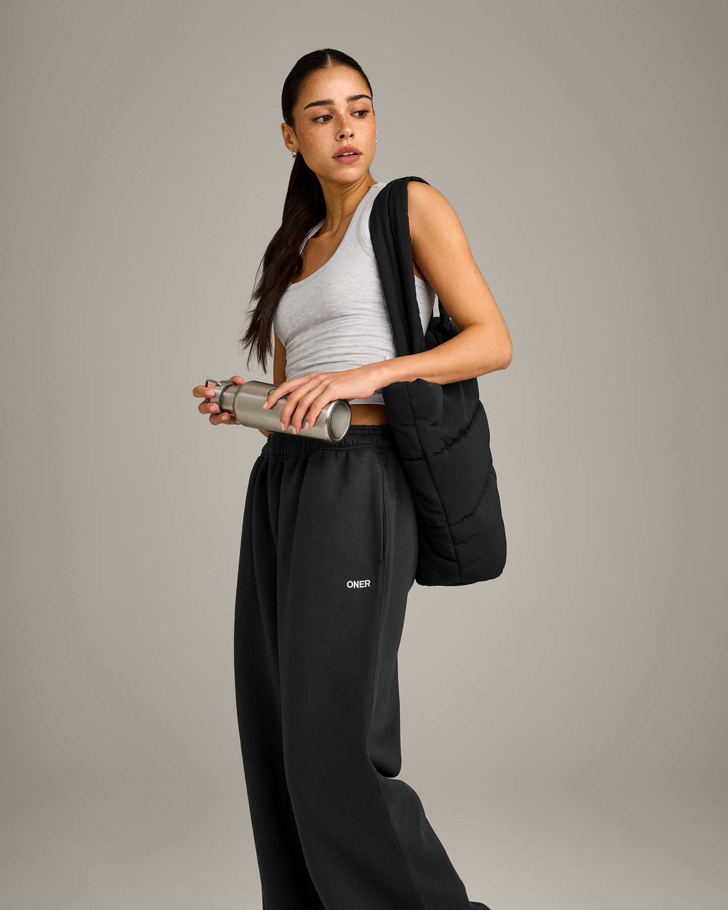 Foundations Cosy Oversized Straight Leg Joggers | Soft Black - Image 4