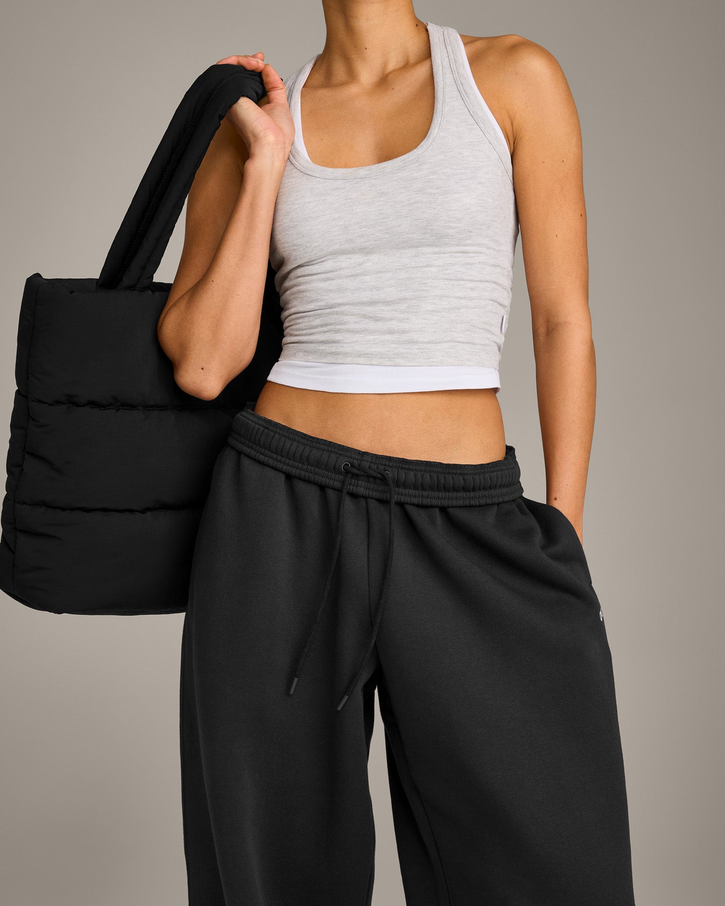 Foundations Cosy Oversized Straight Leg Joggers | Soft Black - Image 5