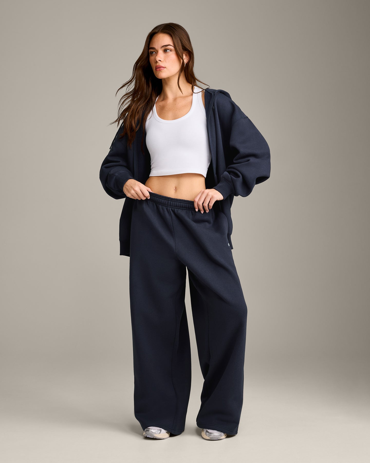 Foundations Cosy Oversized Straight Leg Joggers | True Blue - Image 3