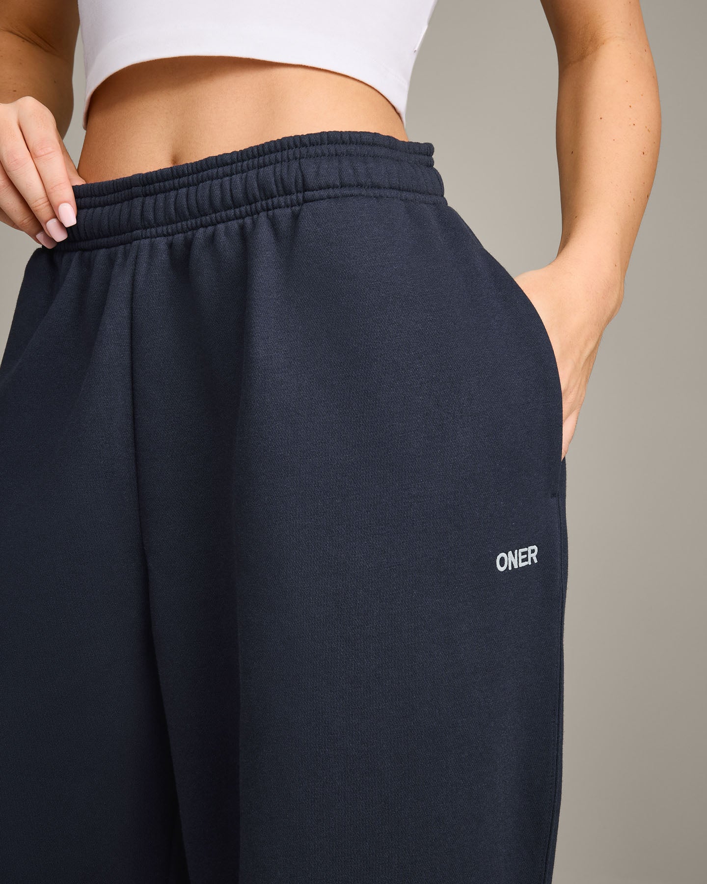 Foundations Cosy Oversized Straight Leg Joggers | True Blue - Image 5