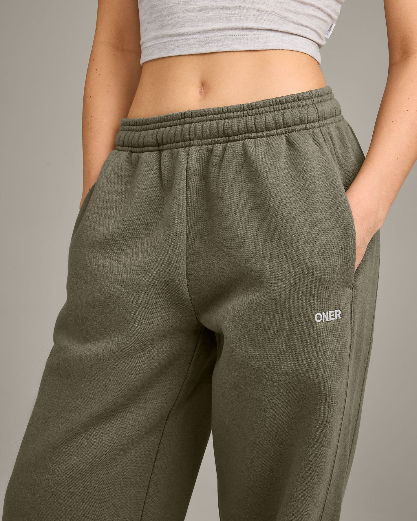 Foundations Cosy Straight Leg Joggers | Alpine Green - Image 5