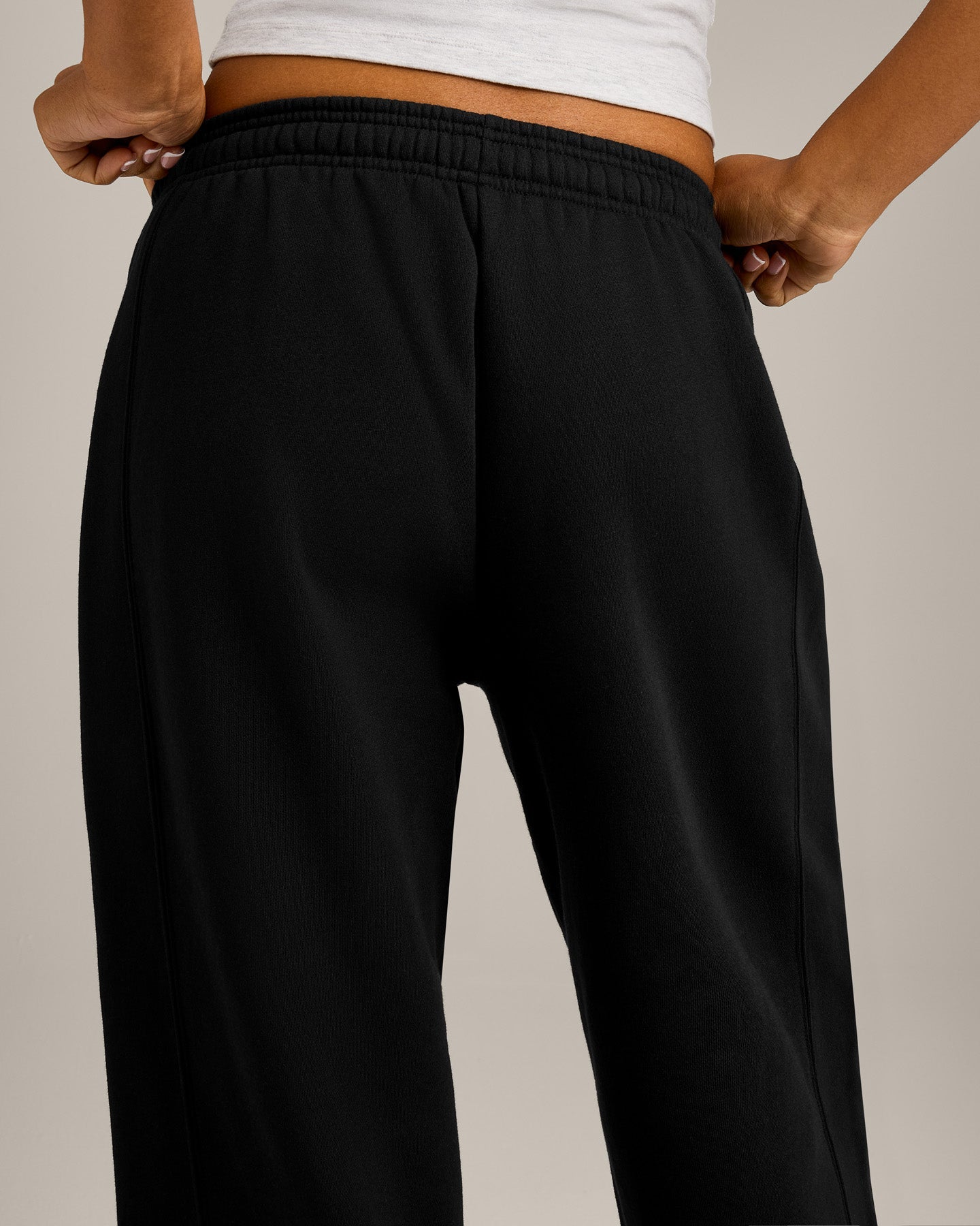 Foundations Cosy Straight Leg Joggers | Black - Image 4