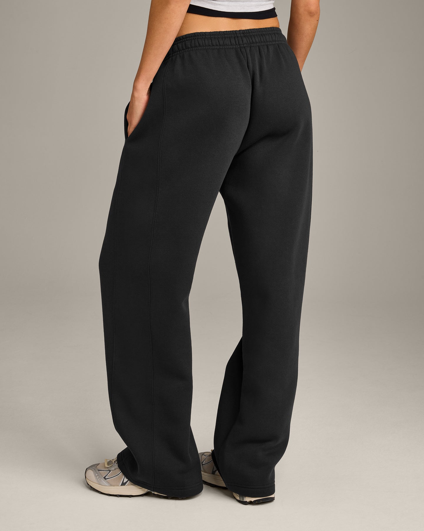 Foundations Cosy Straight Leg Joggers | Soft Black - Image 5